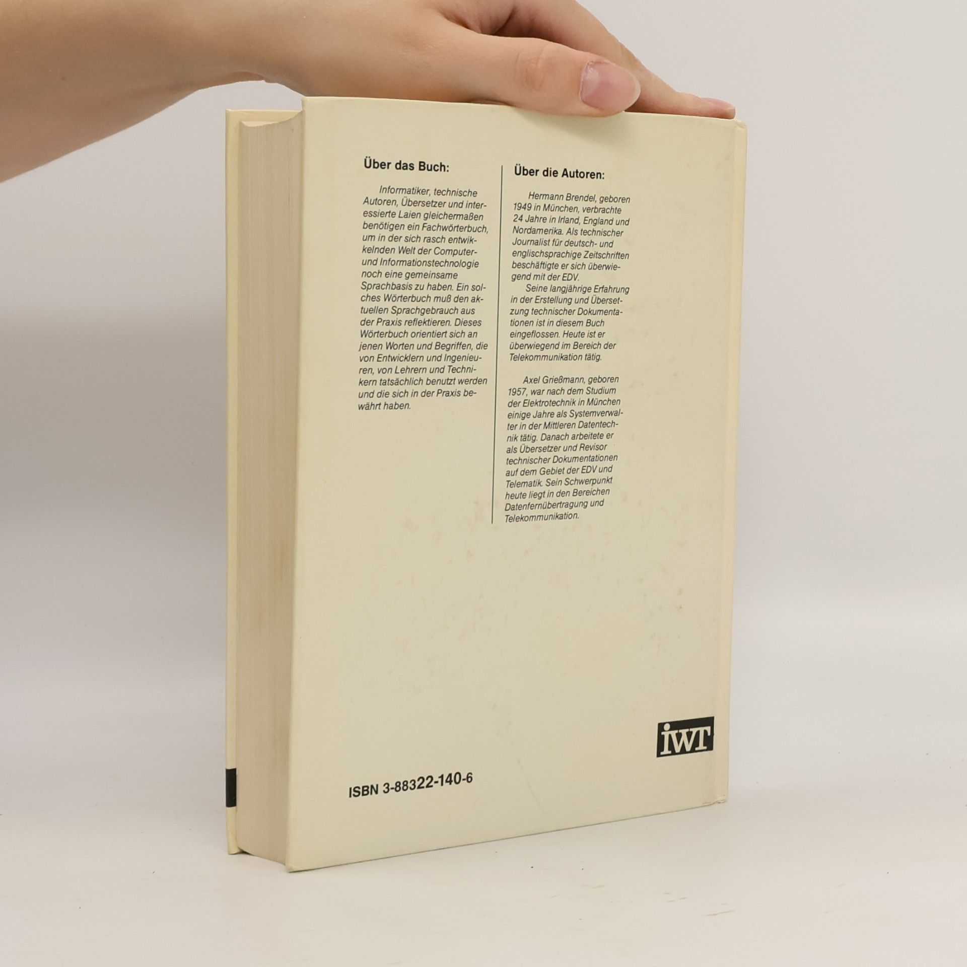 Hermann Brendel Grosses IWT-Wörterbuch der Computer-Technik und Wirtschaftsinformatik