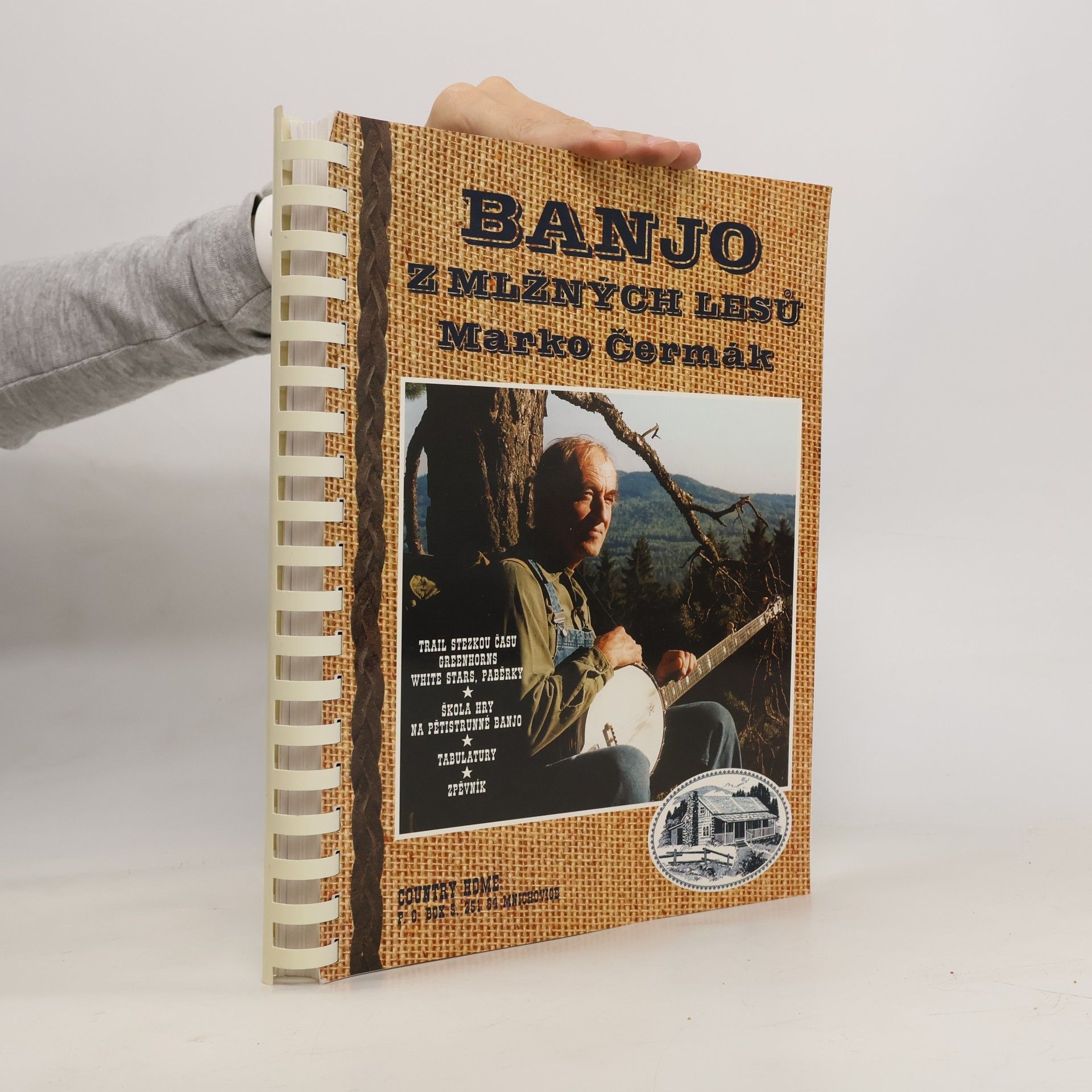 Marko Čermák Banjo z mlžných lesů : trail stezkou času, Greenhorns, White stars, Paběrky : školy hry na pětistrunné banjo, tabulatury, zpěvník