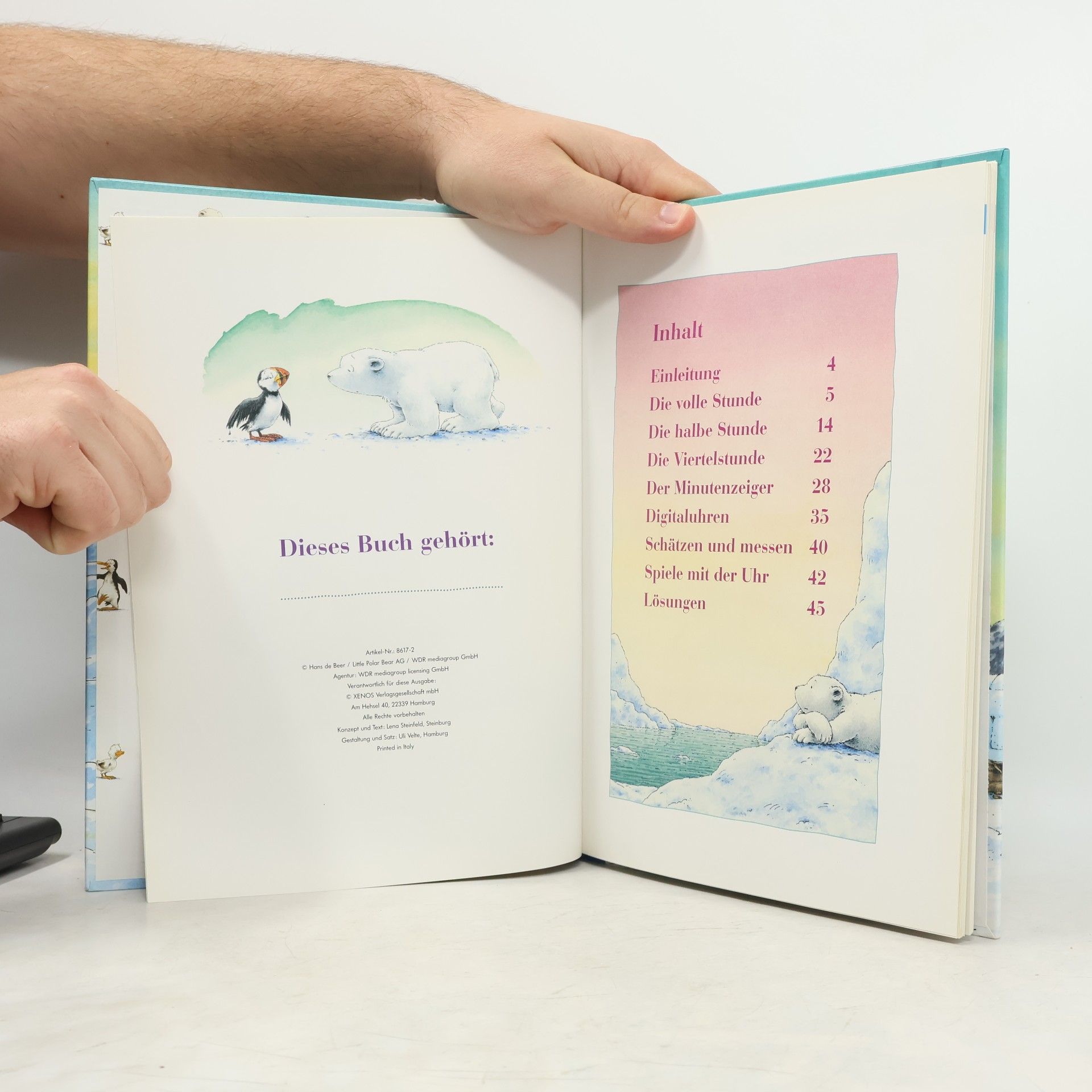 Kolektiv autorů Der kleine Eisbär. Lern die Uhr