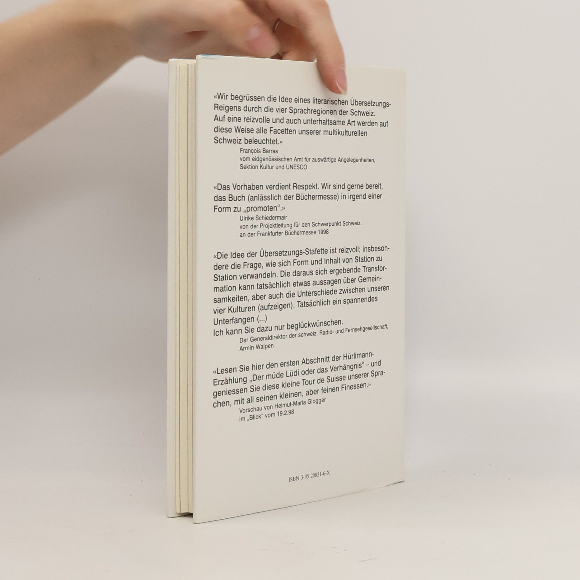 Thomas Hürlimann Die Windrose / La Rosa Dals Vents / La Rosa Dei Venti / La Rose des Vents: Eine literarische Übersetzungs-Stafette durch die viersprachige Schweiz. Diverse Schweizer Autoren