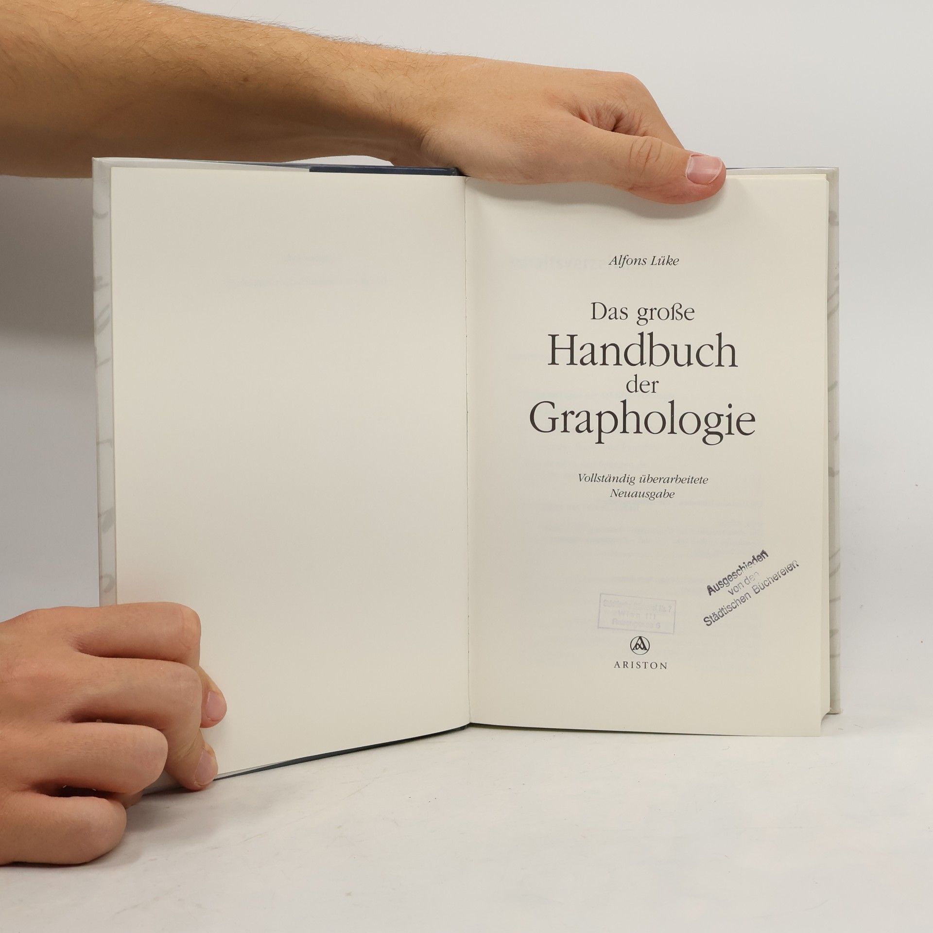Alfons Lüke Das große Handbuch der Graphologie