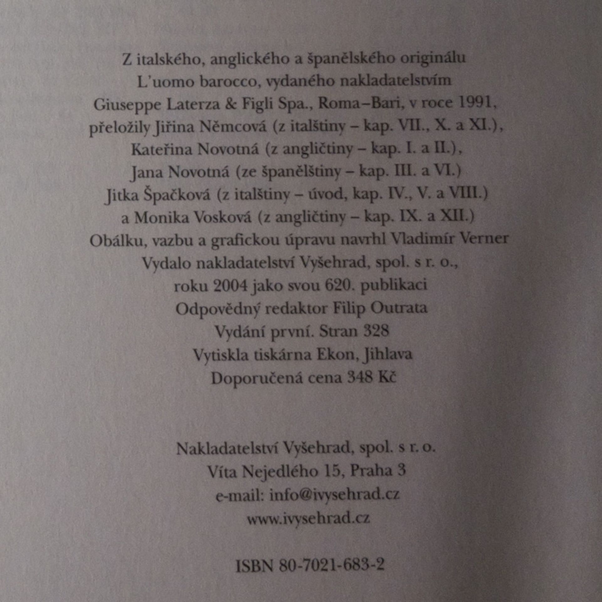 Rosario Villari Barokní člověk a jeho svět