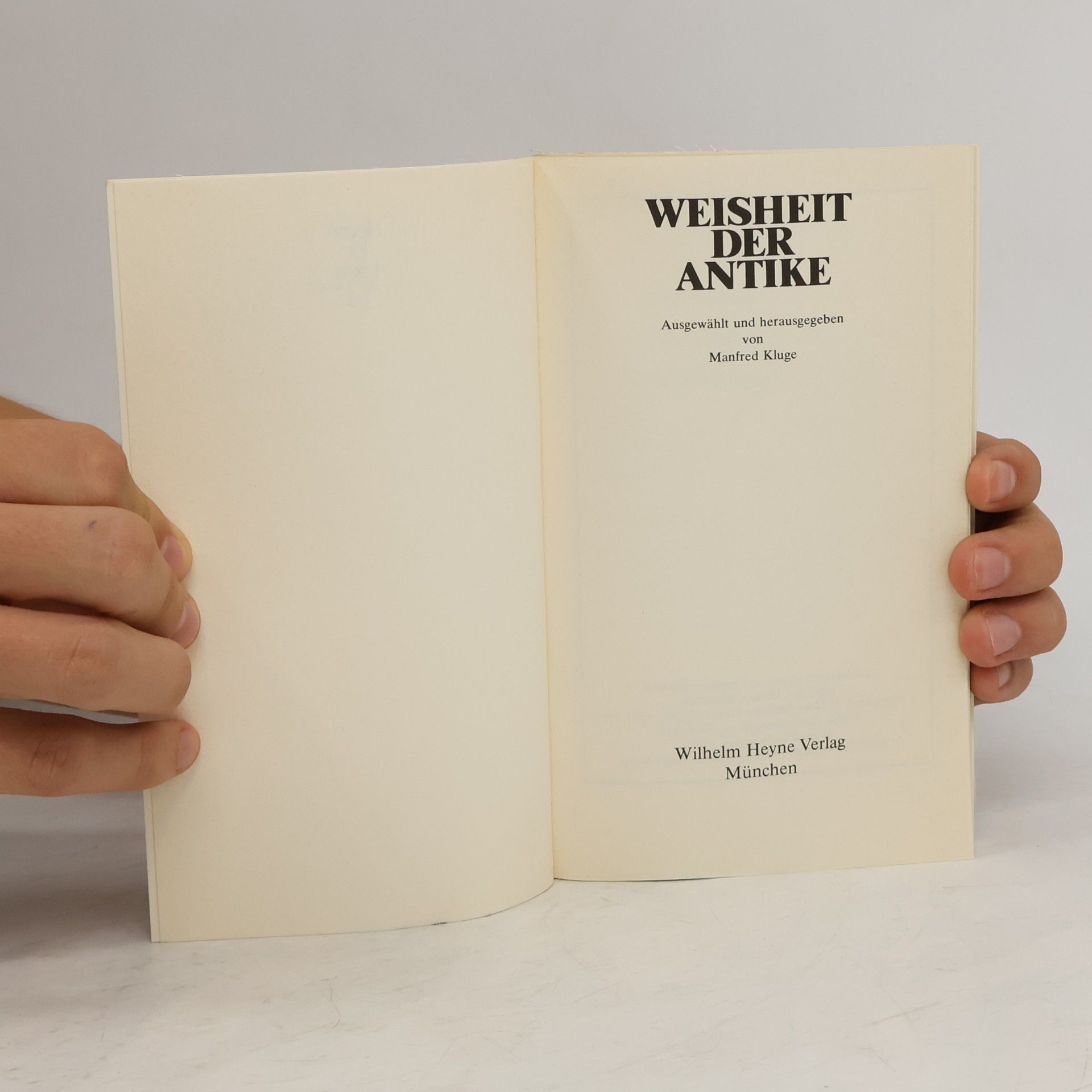 Manfred Kluge Weisheit der Antike