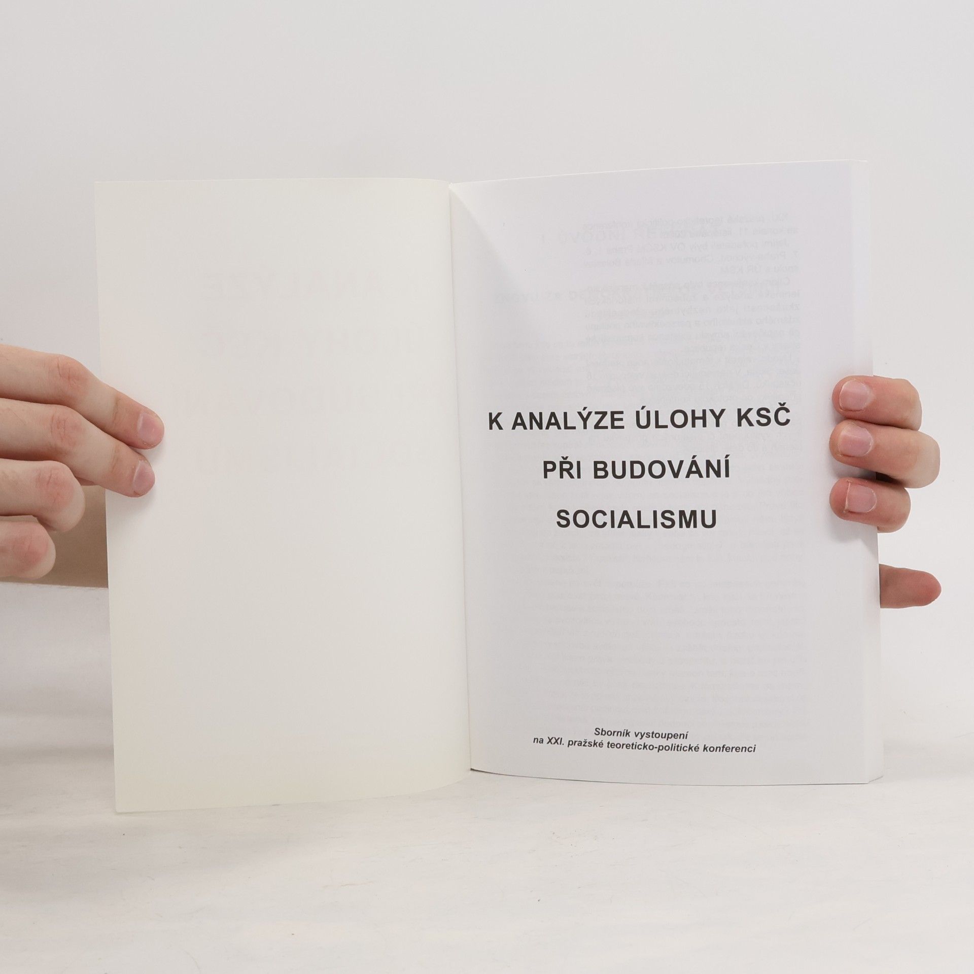 kolektiv K analýze úlohy KSČ při budování socialismu