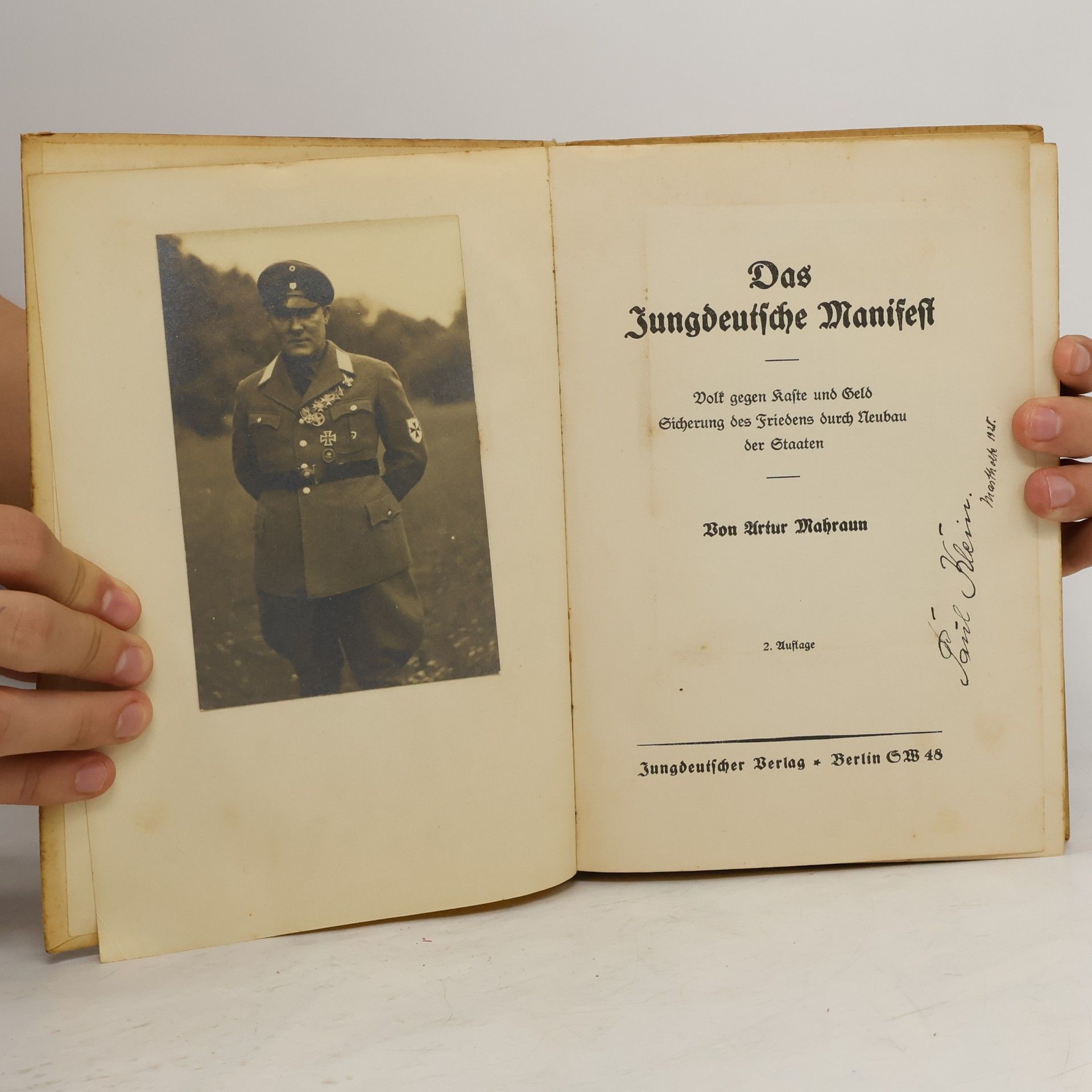 Artur Mahraun Das Jungdeutsche Manifest