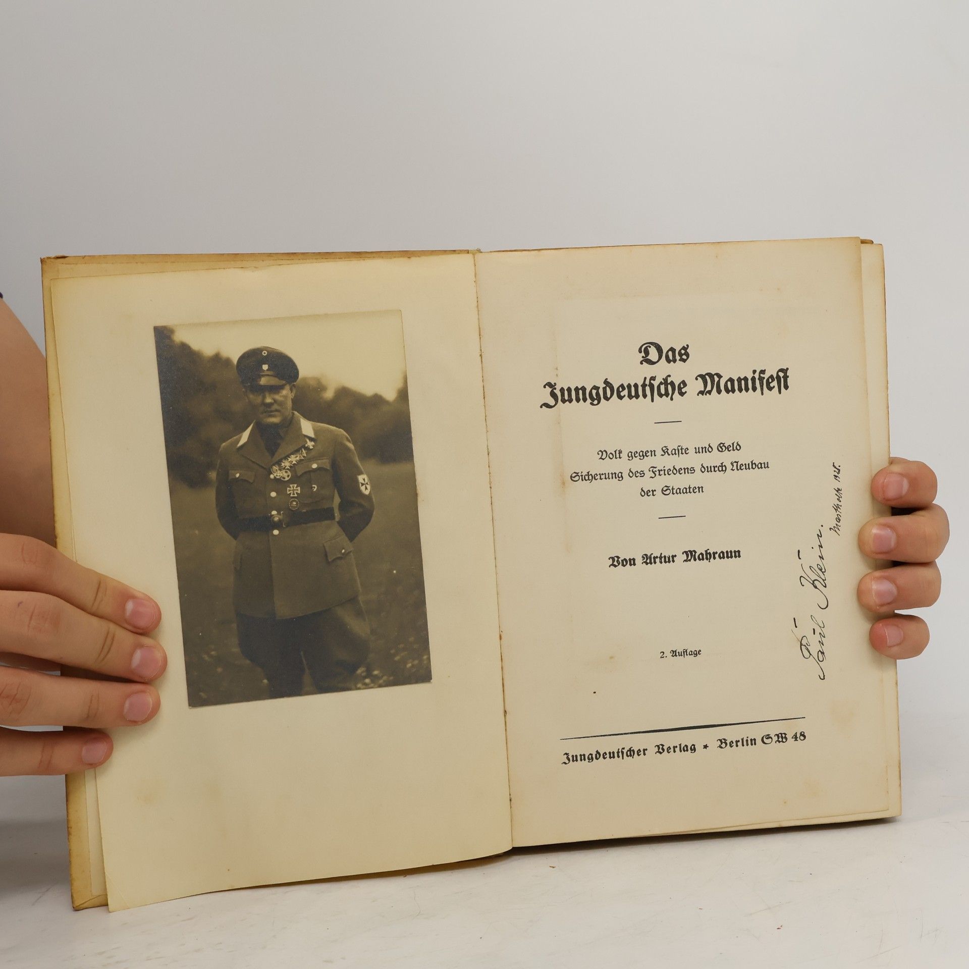 Artur Mahraun Das Jungdeutsche Manifest