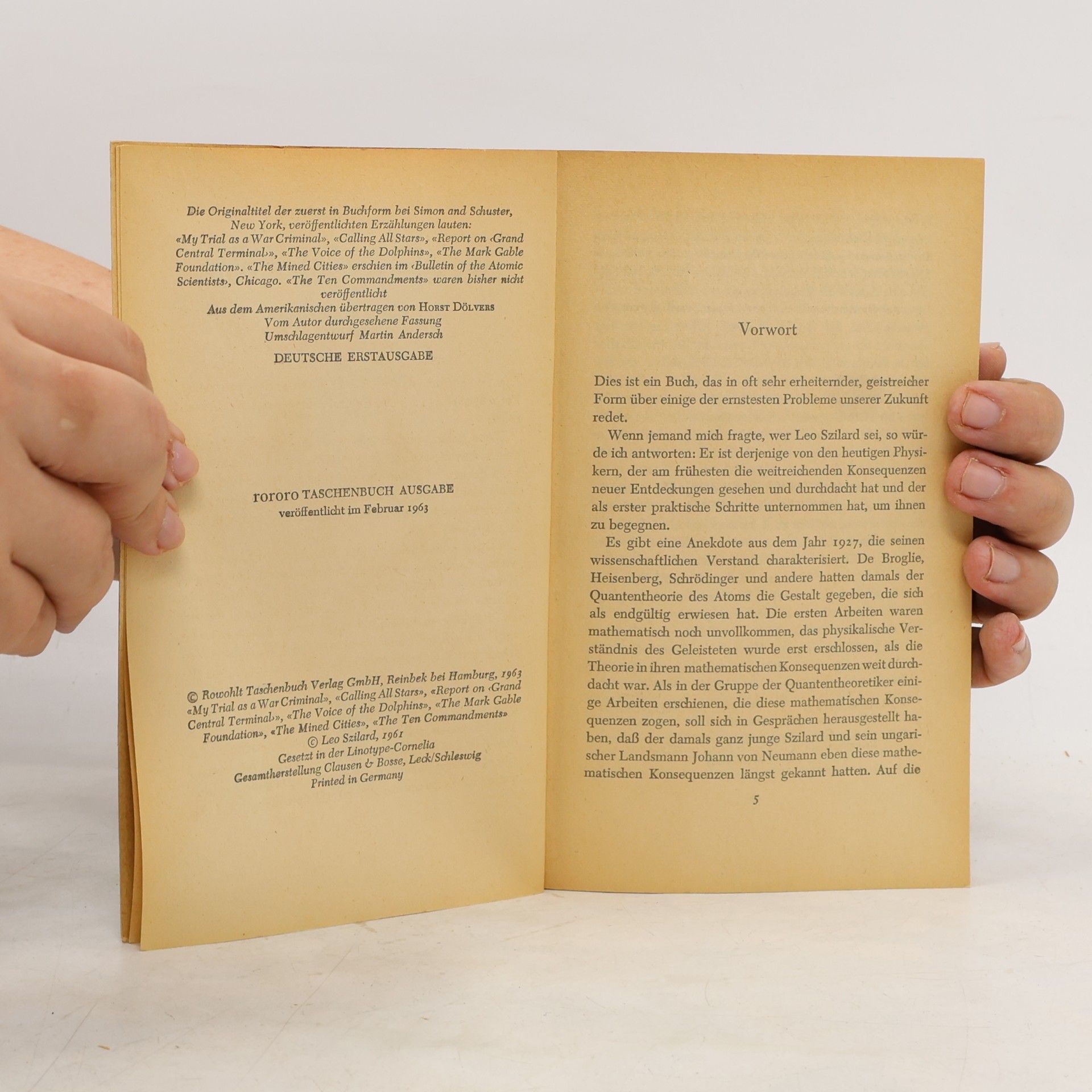 Leo Szilard Die Stimme der Delphine