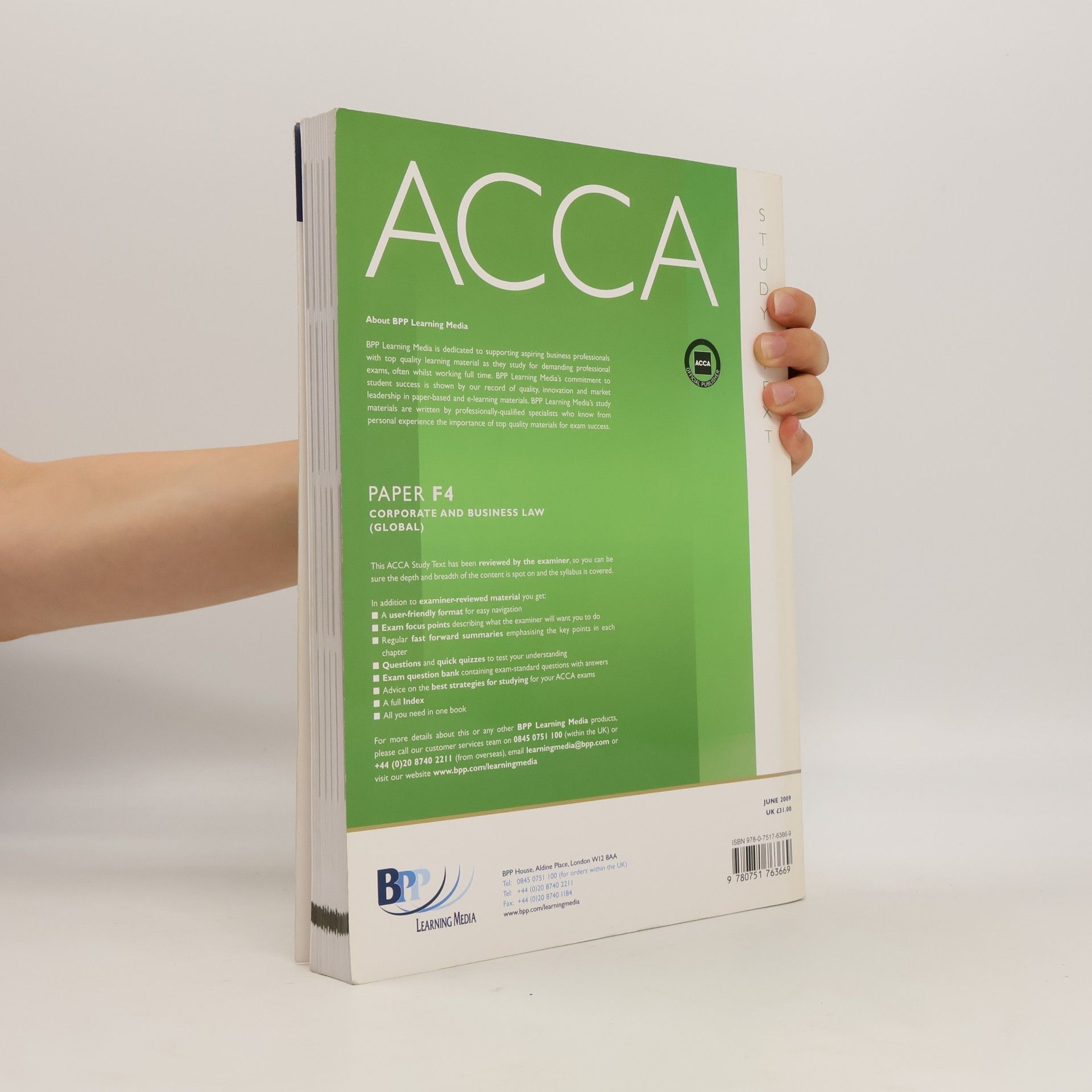 BPP Learning Media (Firm) ACCA, for exams in December 2009 and June 2010