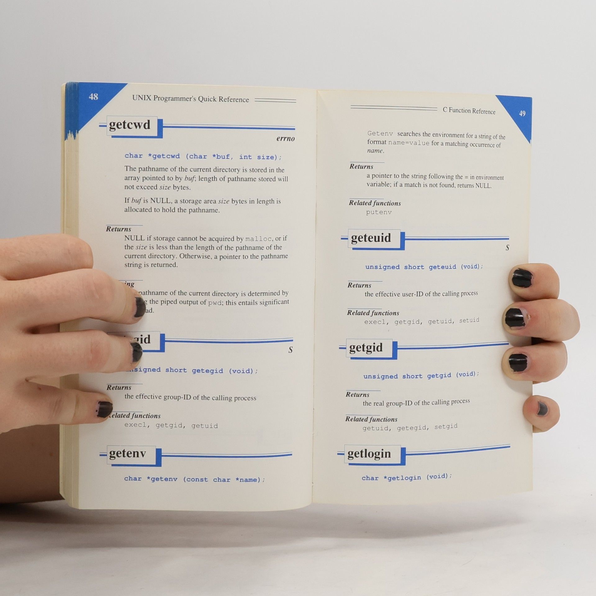John Valley UNIX Programmer's Quick Reference