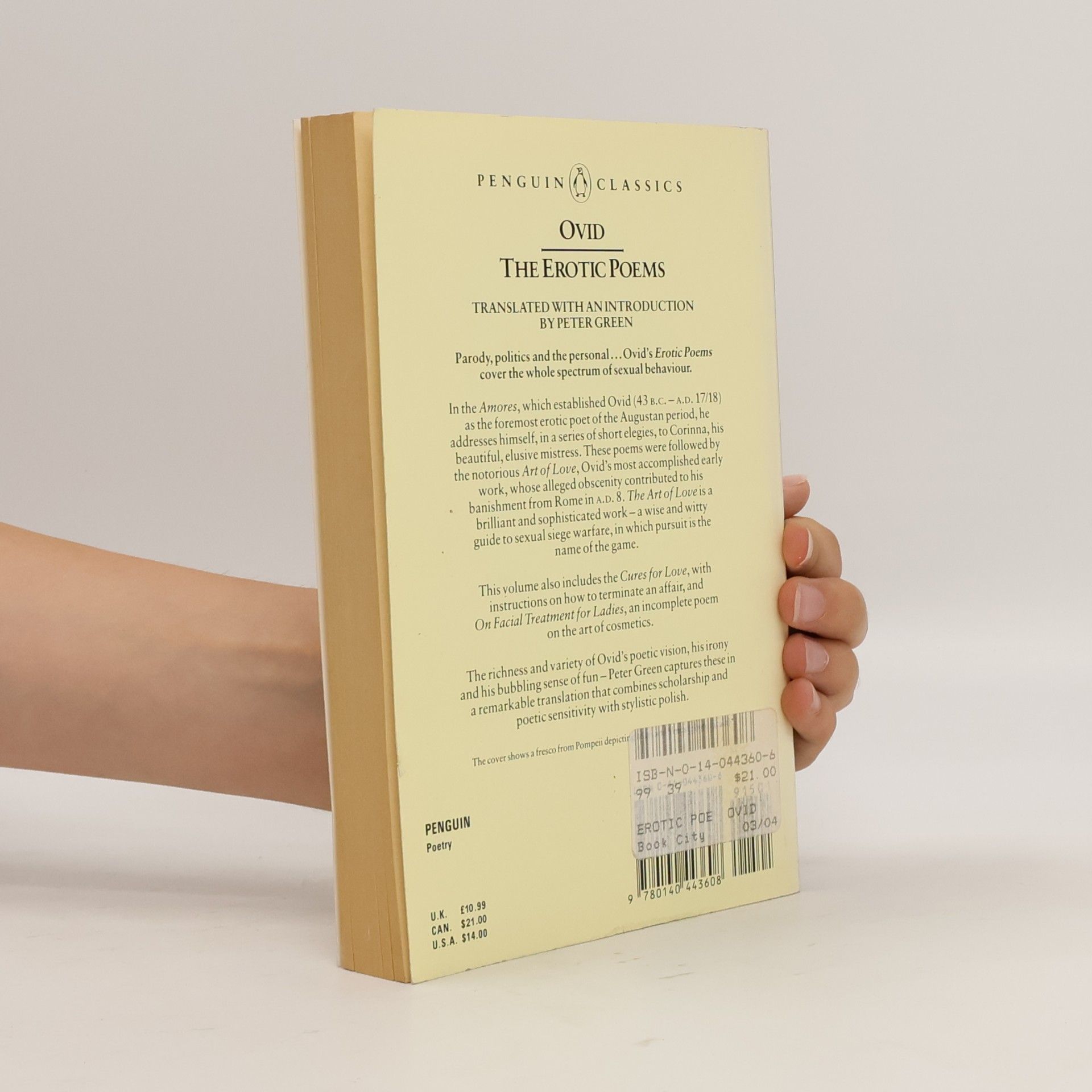 Ovid Penguin Classics: The Erotic Poems