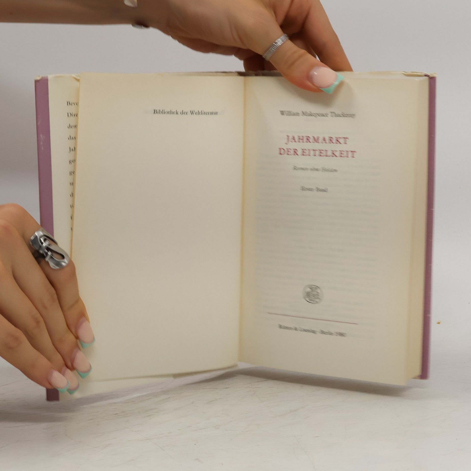 William Makepeace Thackeray Jahrmarkt der Eitelkeit I