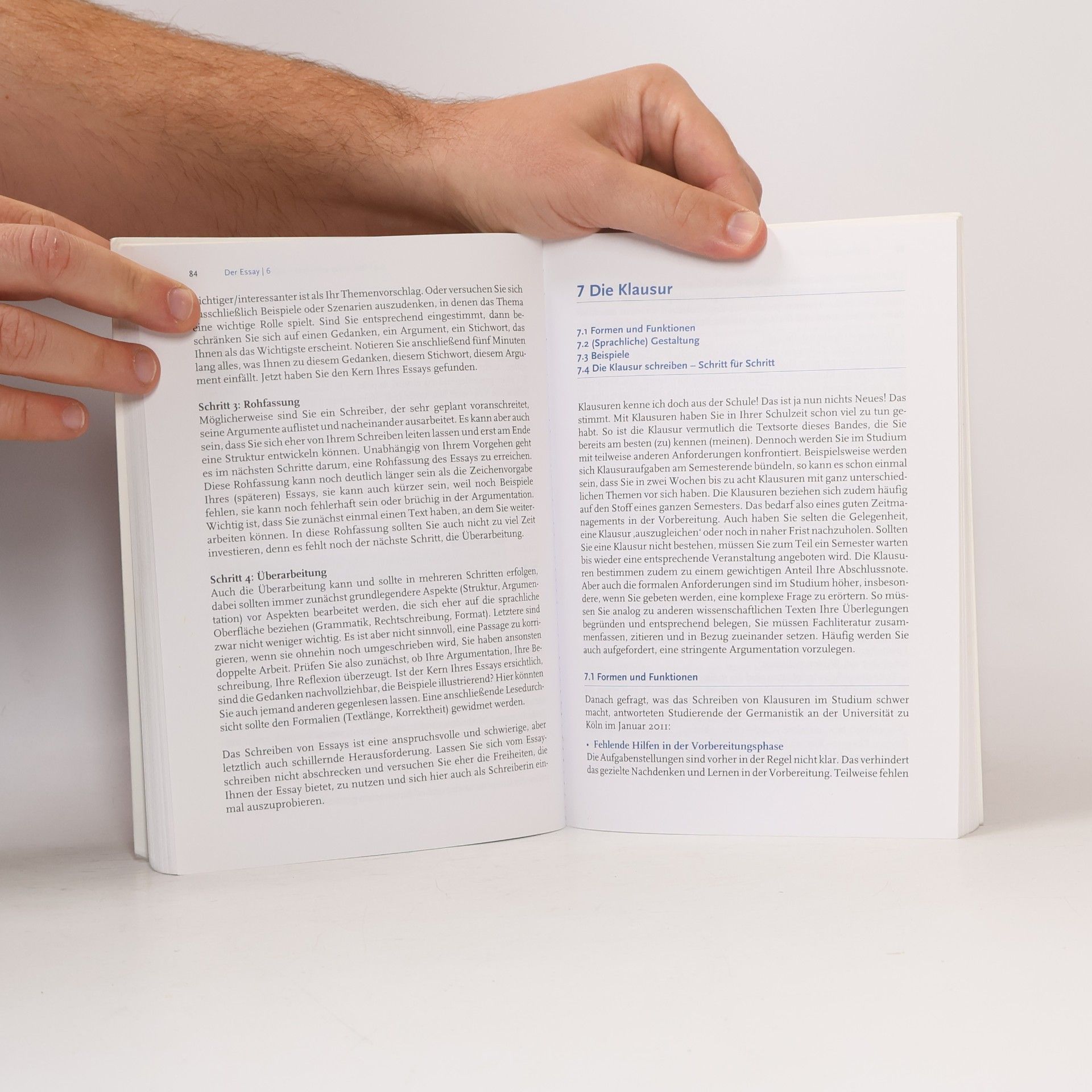 Kirsten Schindler Klausur, Protokoll, Essay