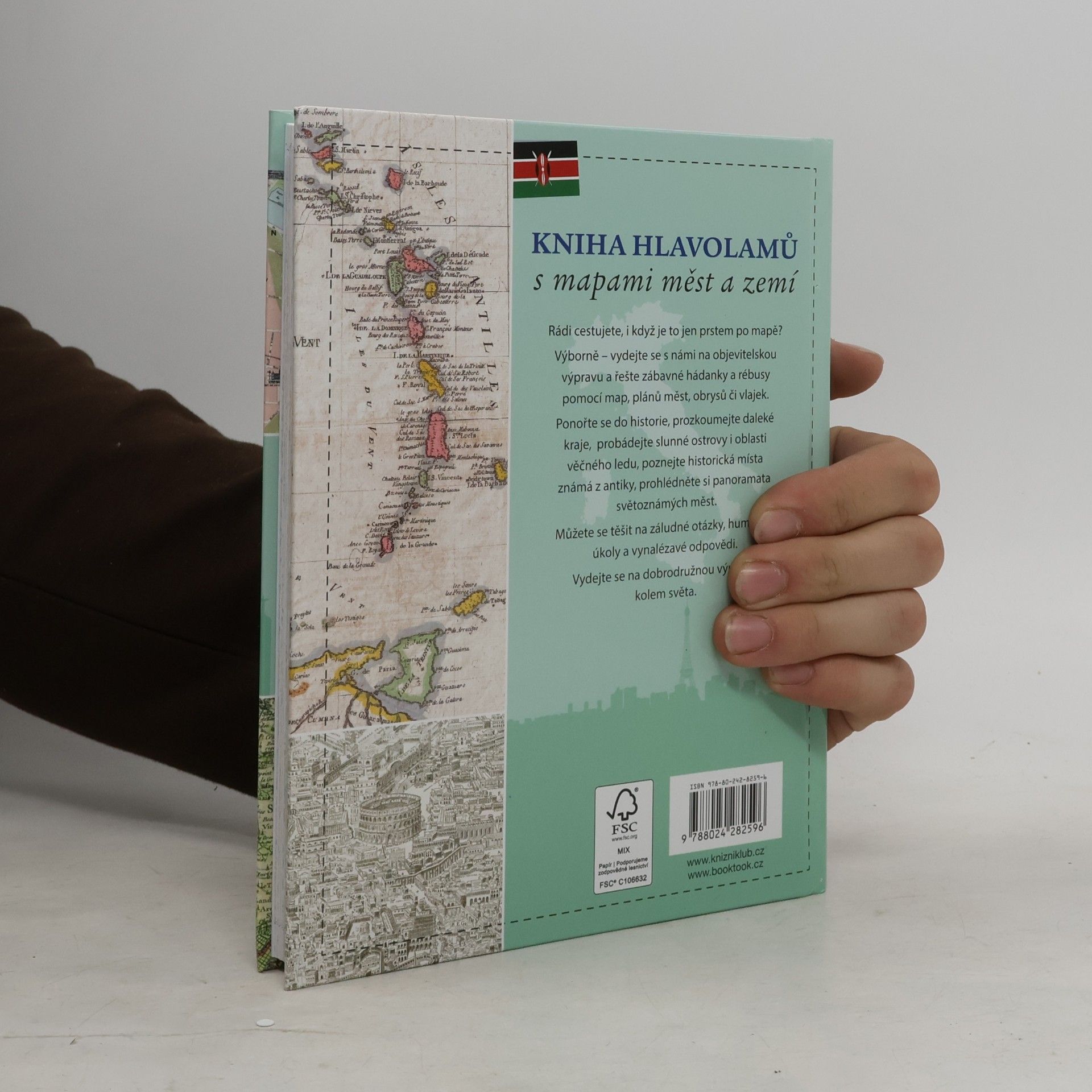 Philip Kiefer Kniha hlavolamů s mapami měst a zemí