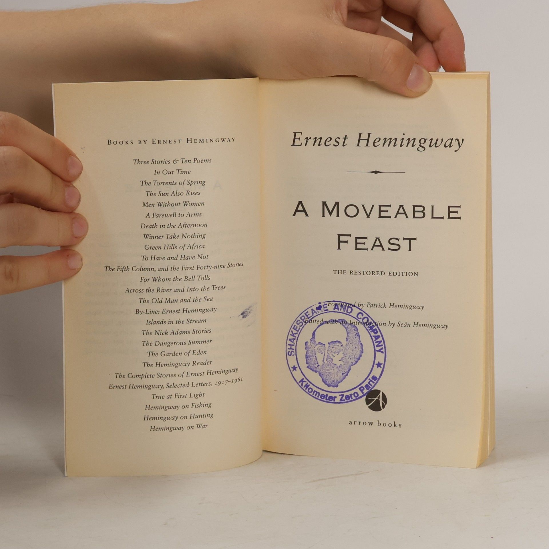 Ernest Hemingway A moveable feast