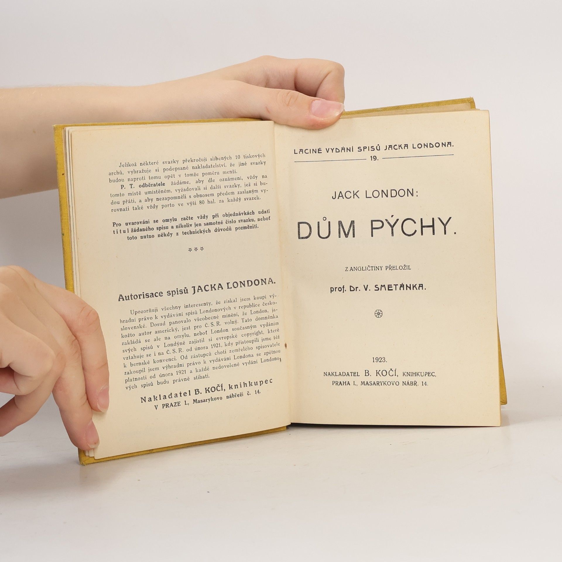 Jack London Dům pýchy