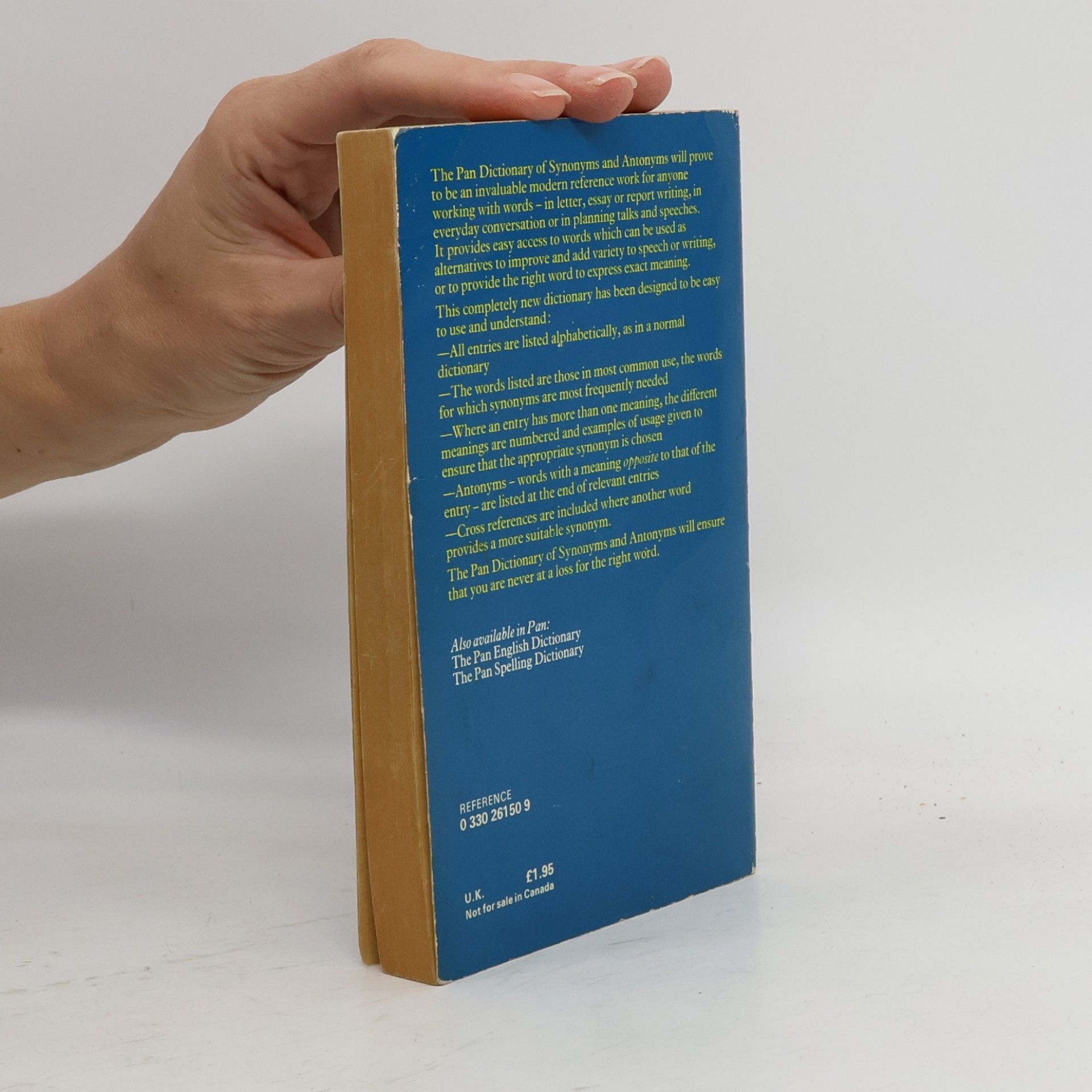 Martin Manser The Pan Dictionary of Synonyms and Antonyms