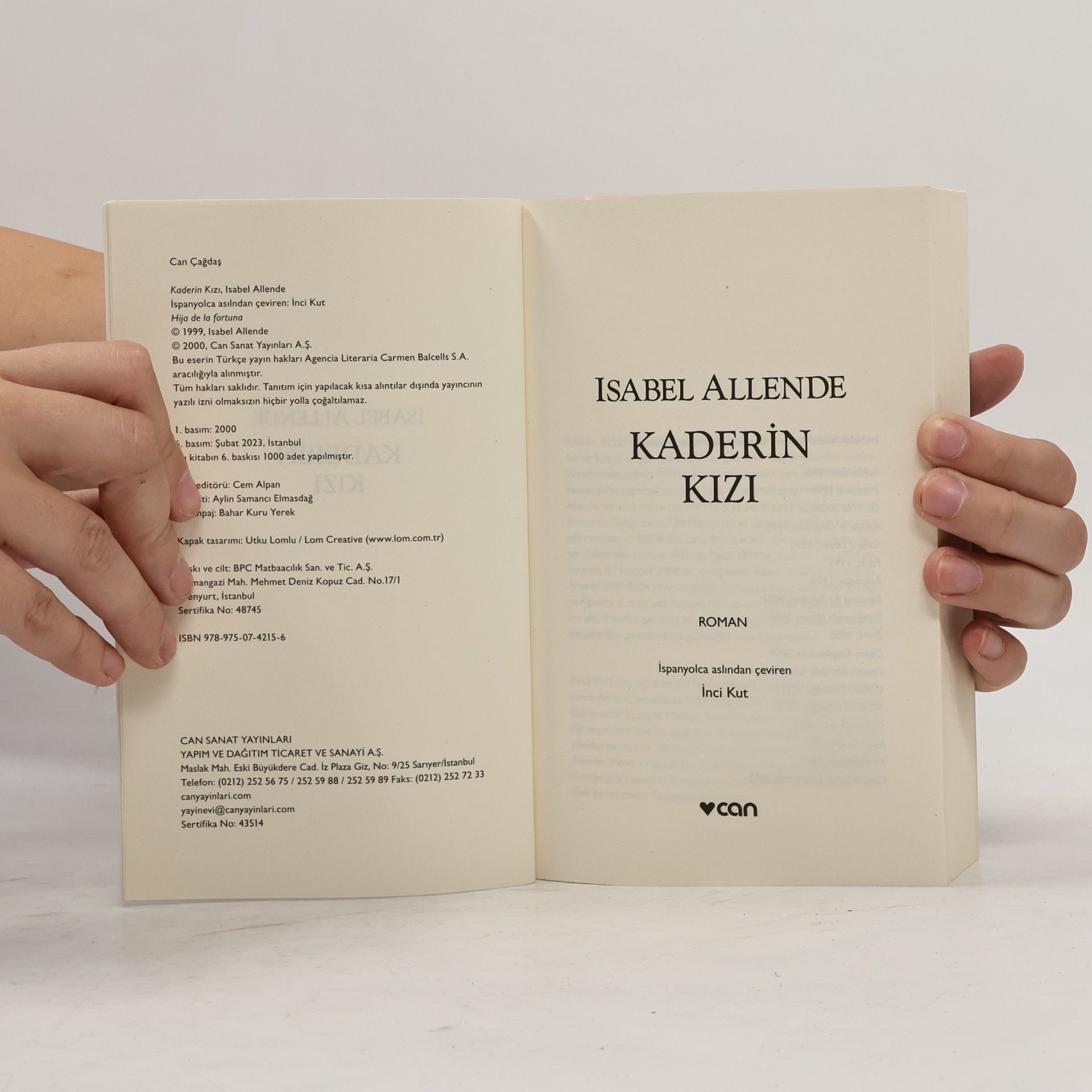 Isabel Allende Kaderin Kızı - 6. BASKI