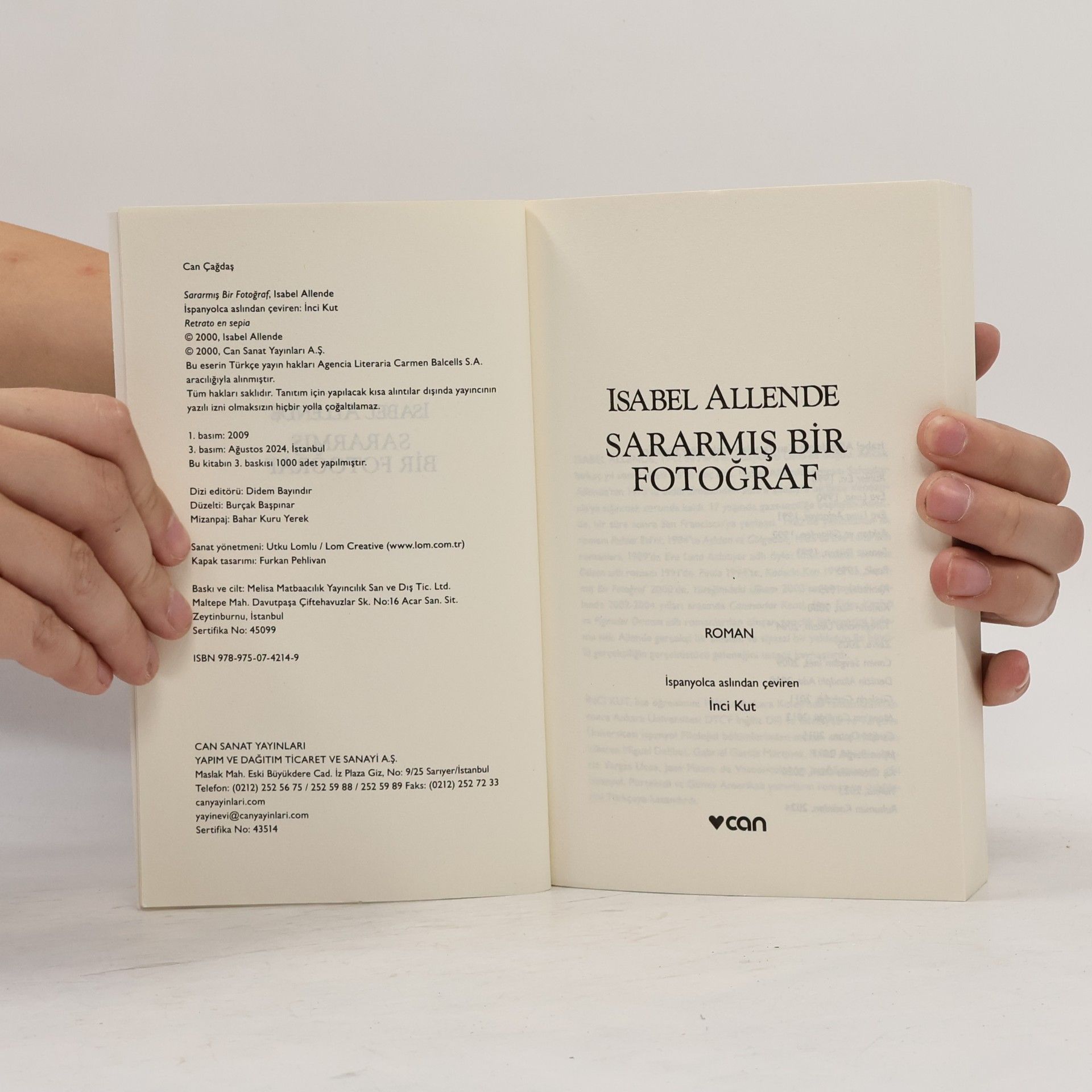 Isabel Allende Sararmış Bir Fotoğraf - 3. BASKI