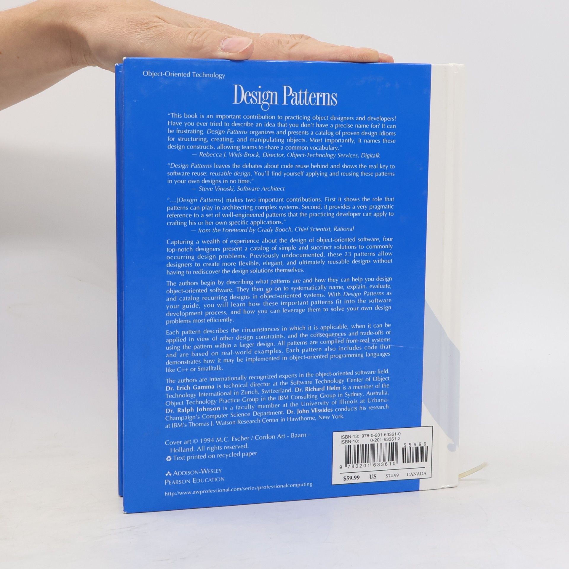 Kolektiv autorů Design patterns: elements of reusable object-oriented software