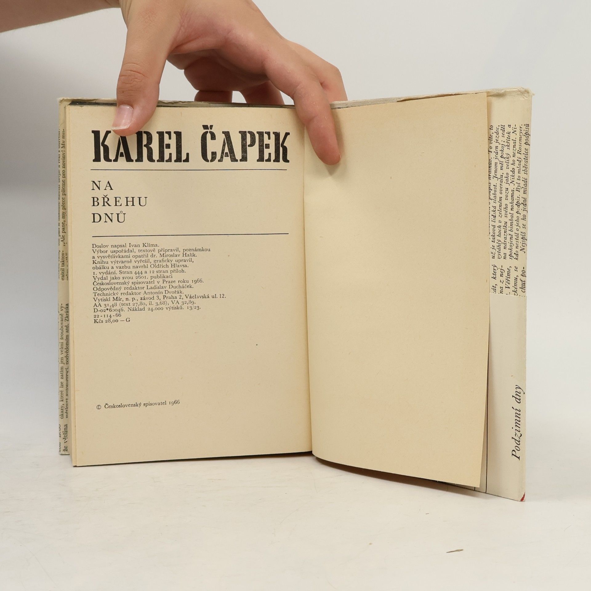 Karel Čapek Na břehu dnů