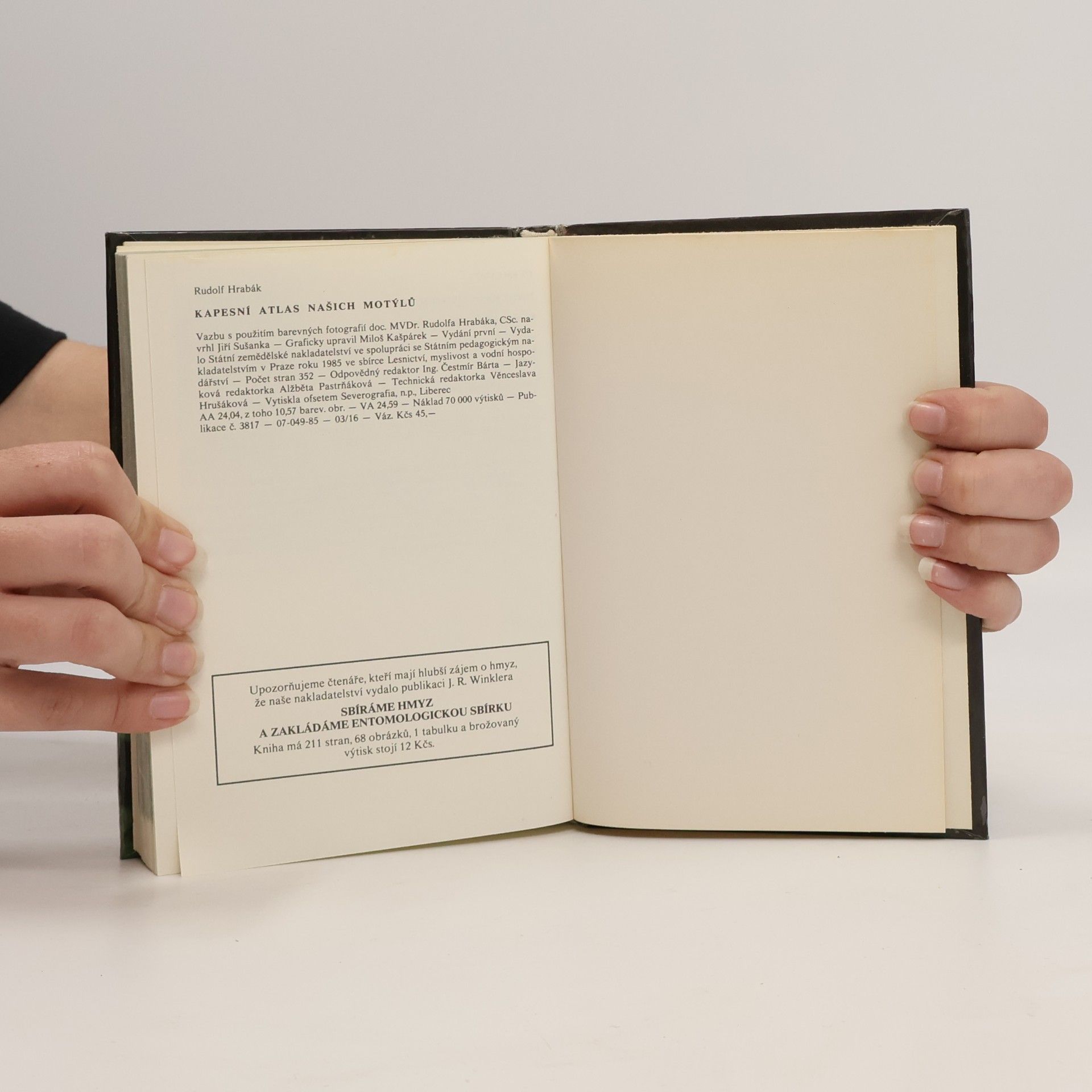 Rudolf Hrabák Kapesní atlas našich motýlů