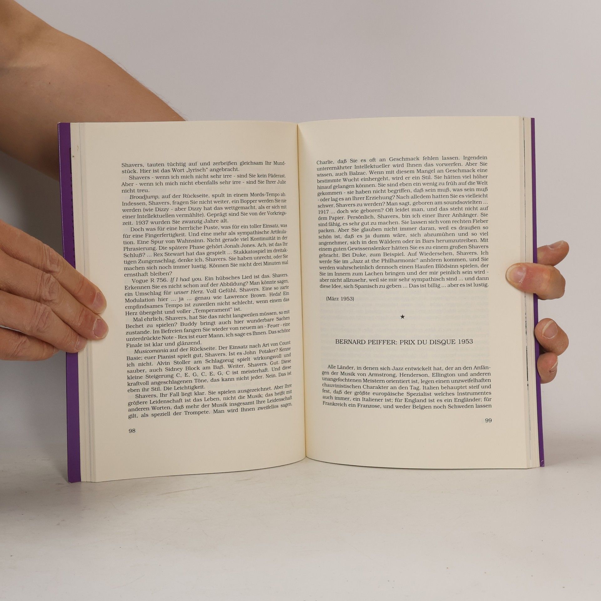 Boris Vian Schriften, Glossen und Kritiken über Jazz - 1: Rundherum um Mitternacht