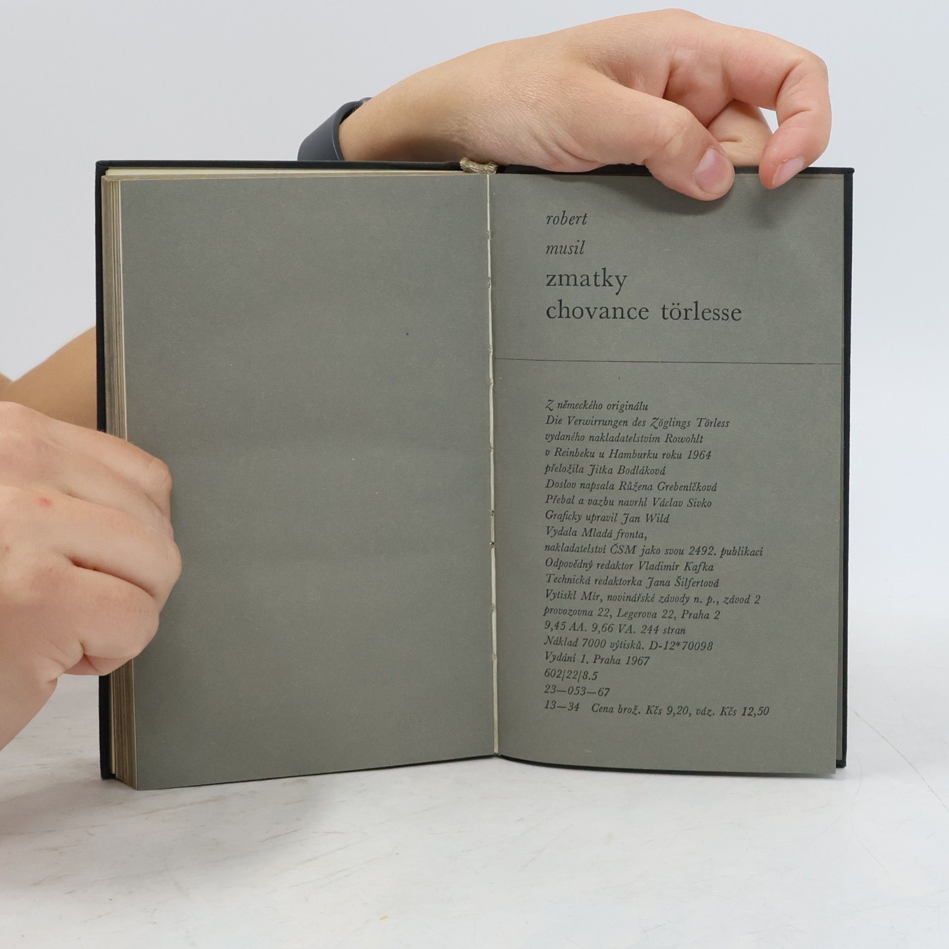 Robert Musil Zmatky chovance Törlesse