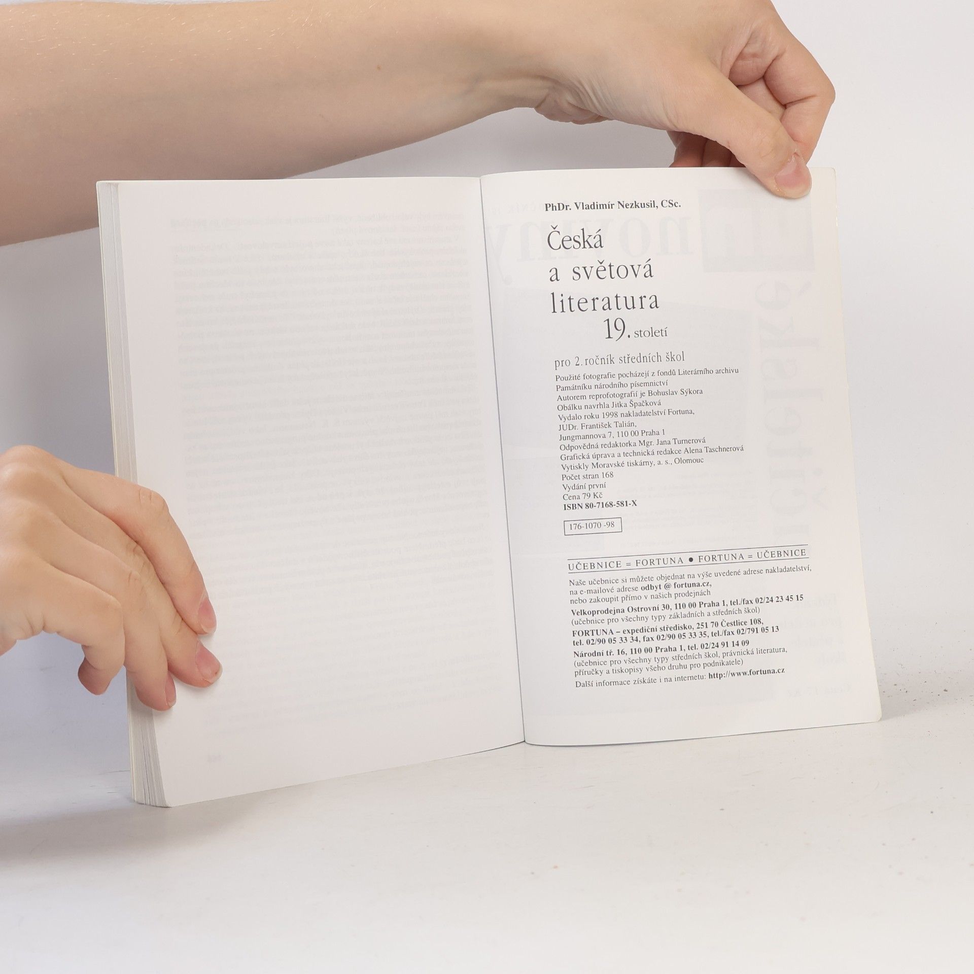 Vladimír Nezkusil Česká a světová literatura 19. století pro 2. ročník středních škol