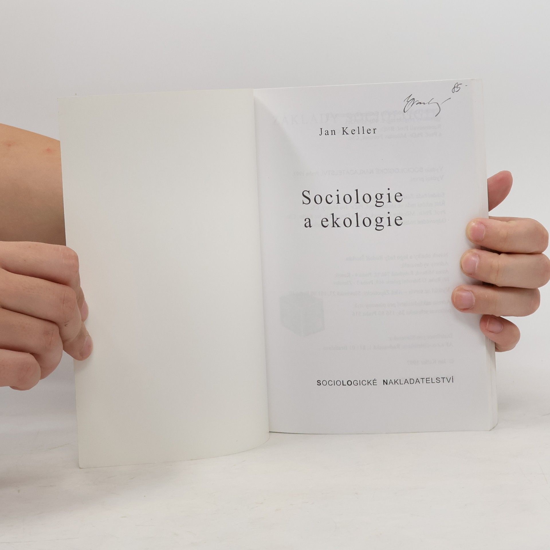 Jan Keller Sociologie a ekologie