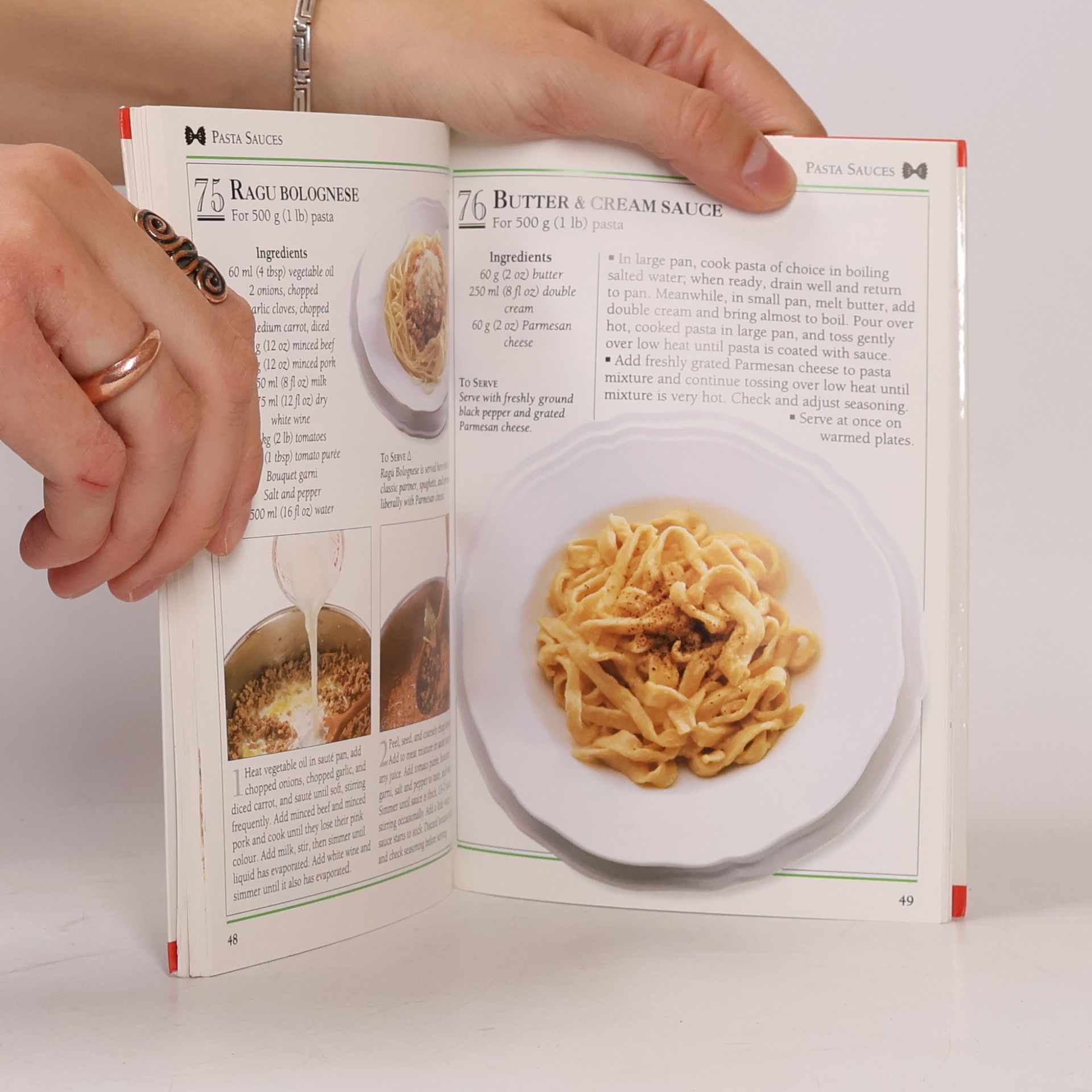 Cooking with pasta.