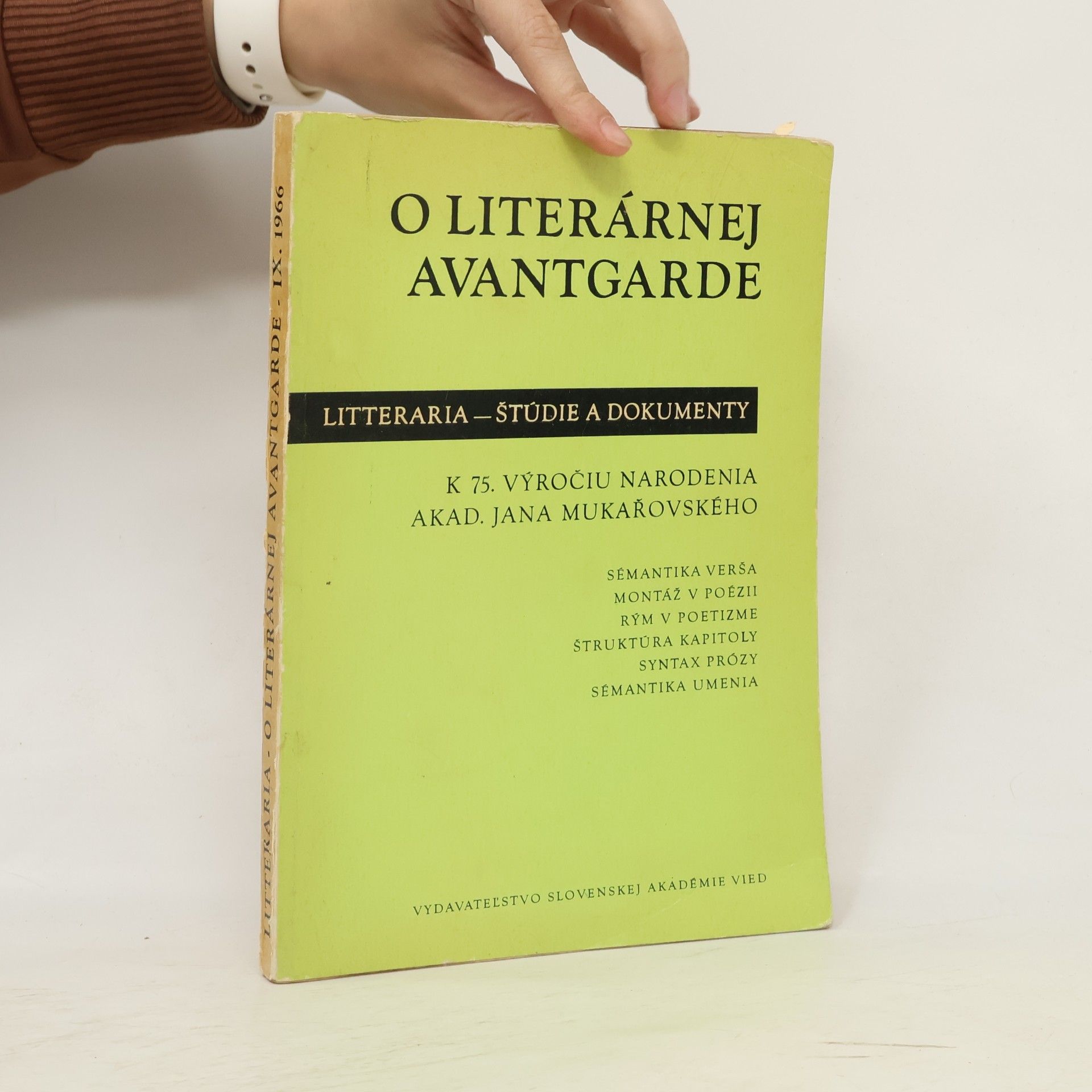 Autorenkollektiv O literárnej avantgarde