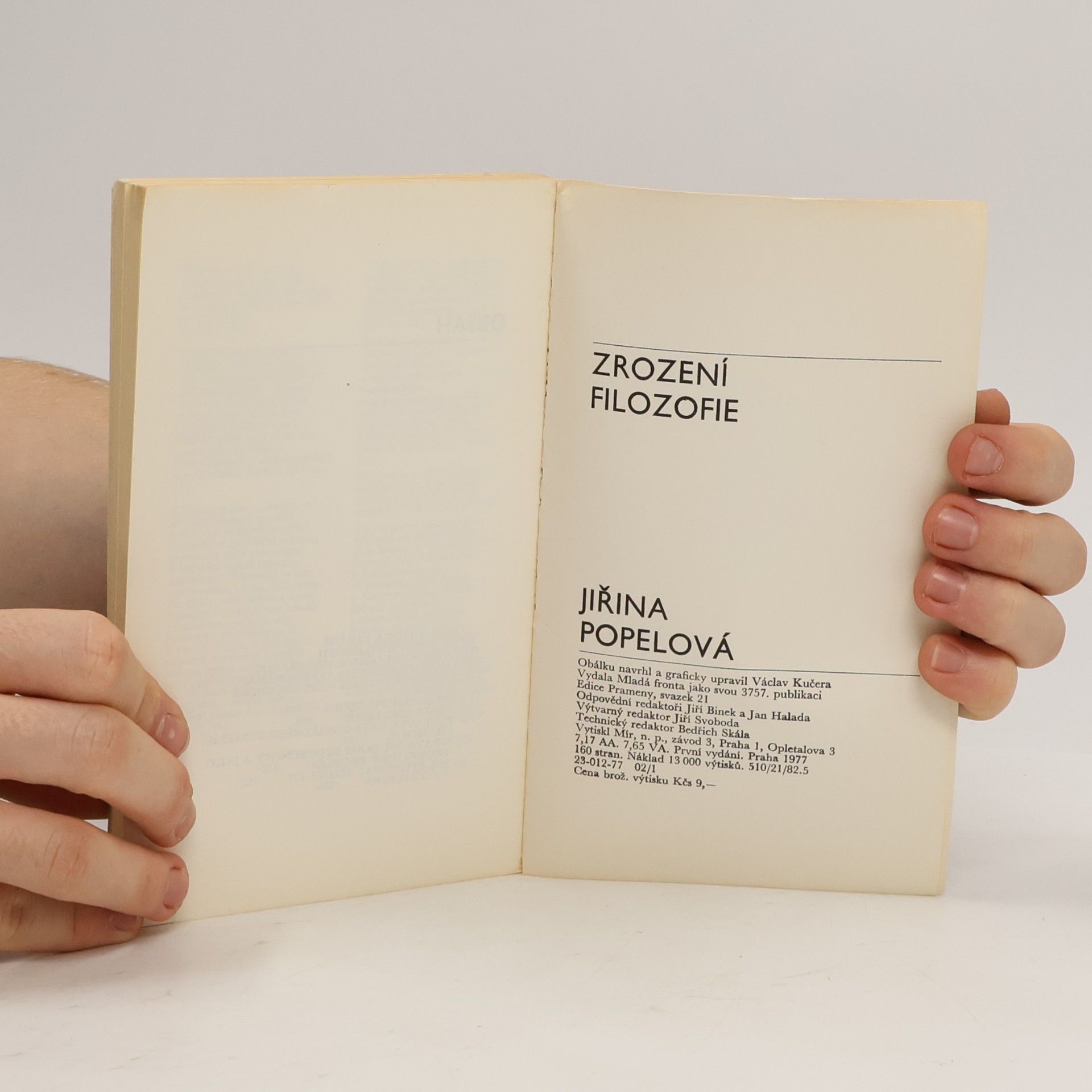 Jiřina Popelová Zrození filozofie