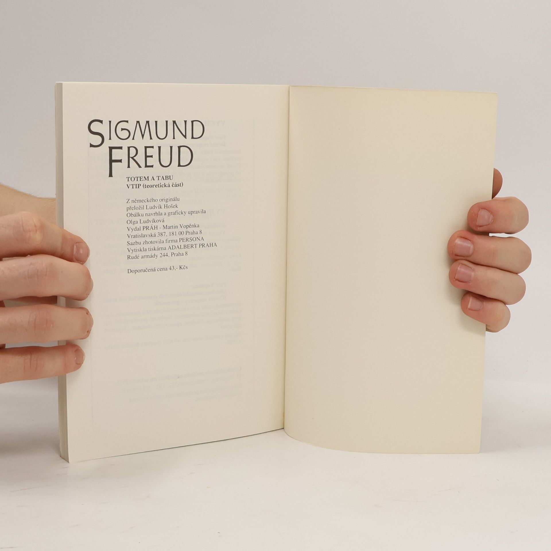 Sigmund Freud Totem a tabu, vtip