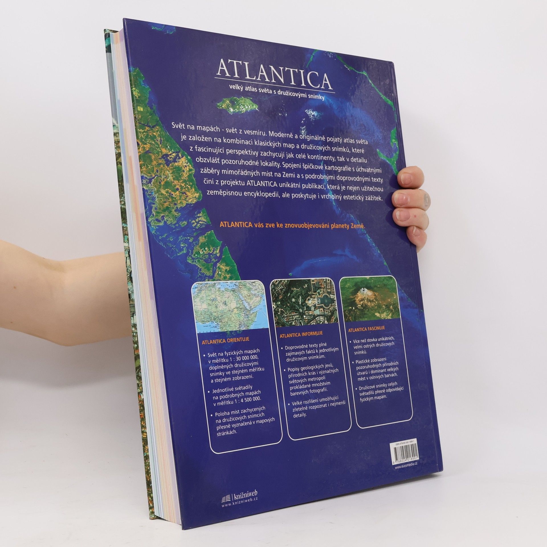 Ambros Brucker Atlantica velký atlas světa s družicovými snímky