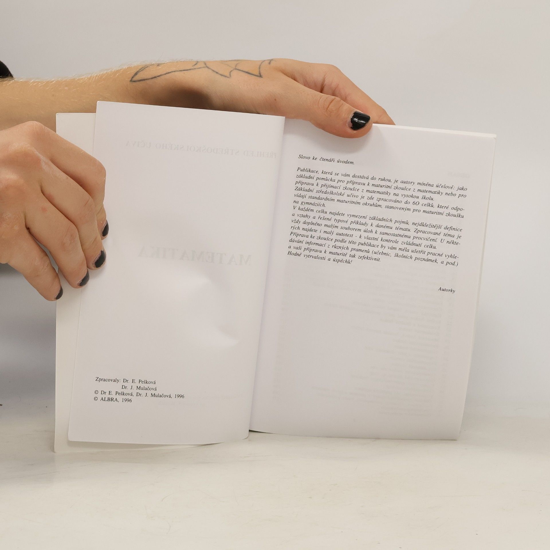 E. Pešková Matematika. Přehled středoškolské matematiky