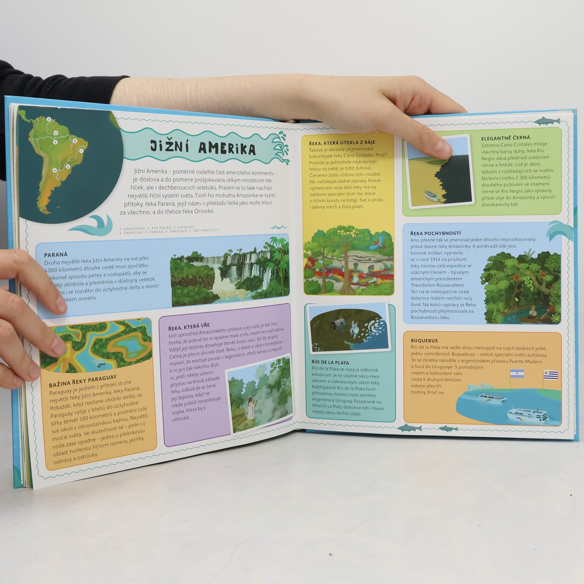 Tomáš Tůma Atlas řek pro děti : objevujte řeky světa na šesti rozkládacích mapách