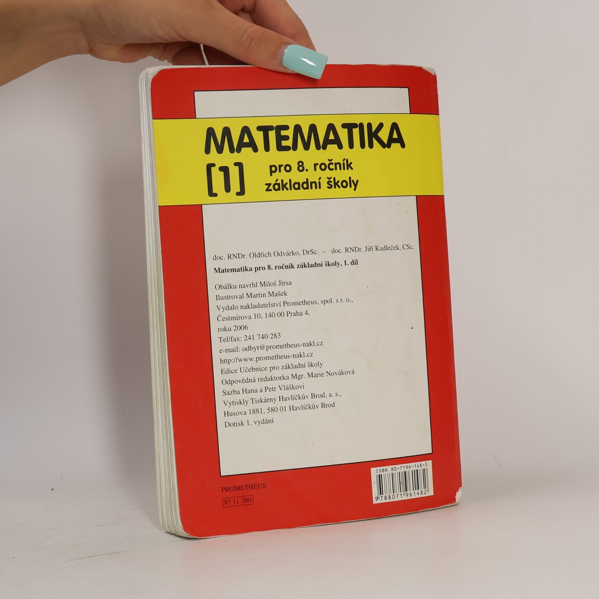 Oldřich Odvárko Matematika pro 8. ročník základní školy, 1. díl