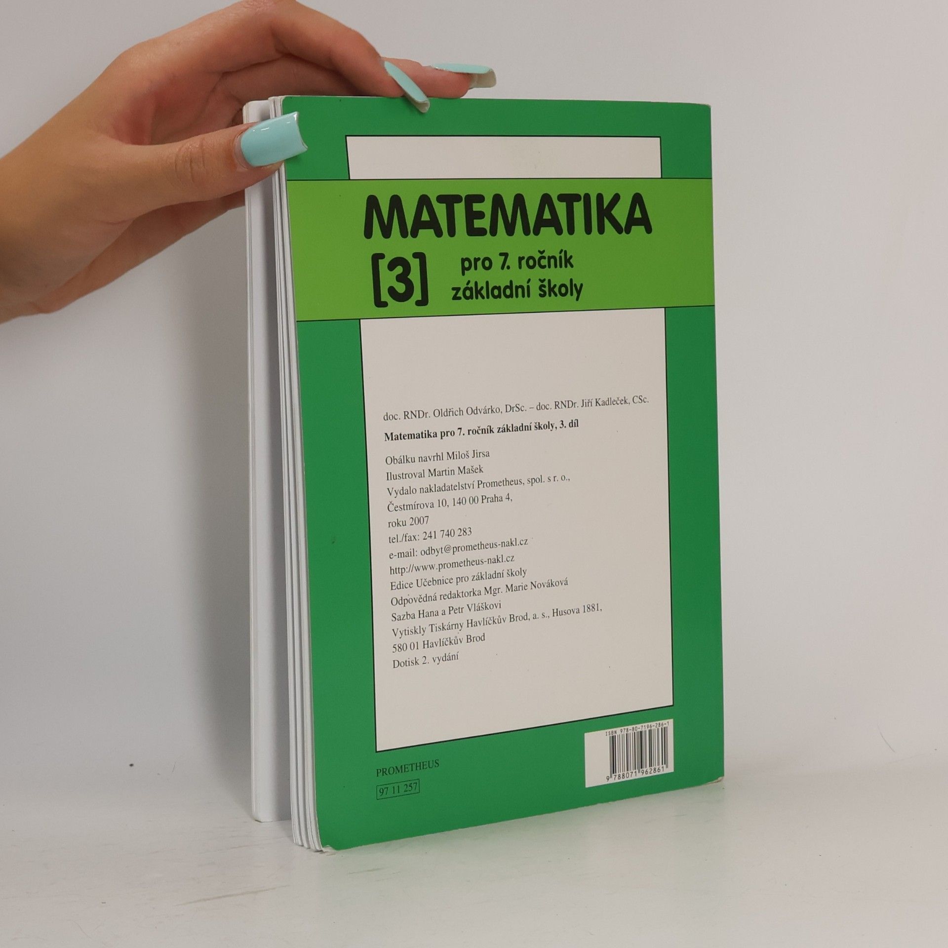 Oldřich Odvárko Matematika pro 7.ročník ZŠ, 3.díl