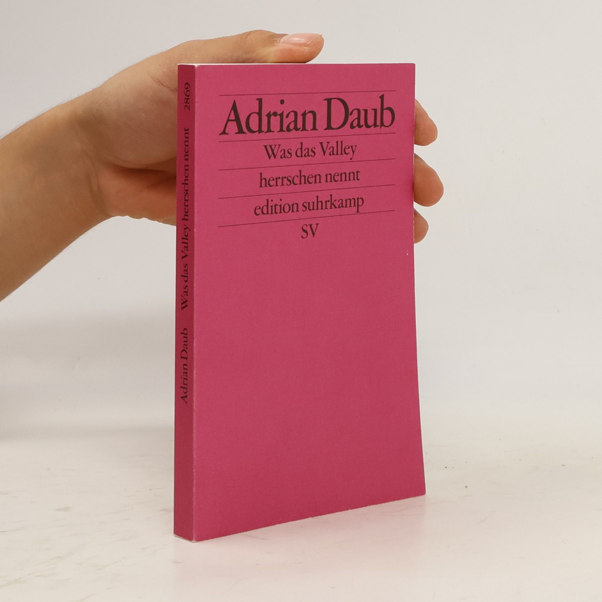 Adrian Daub Edition Suhrkamp - 2869: Was das Valley herrschen nennt