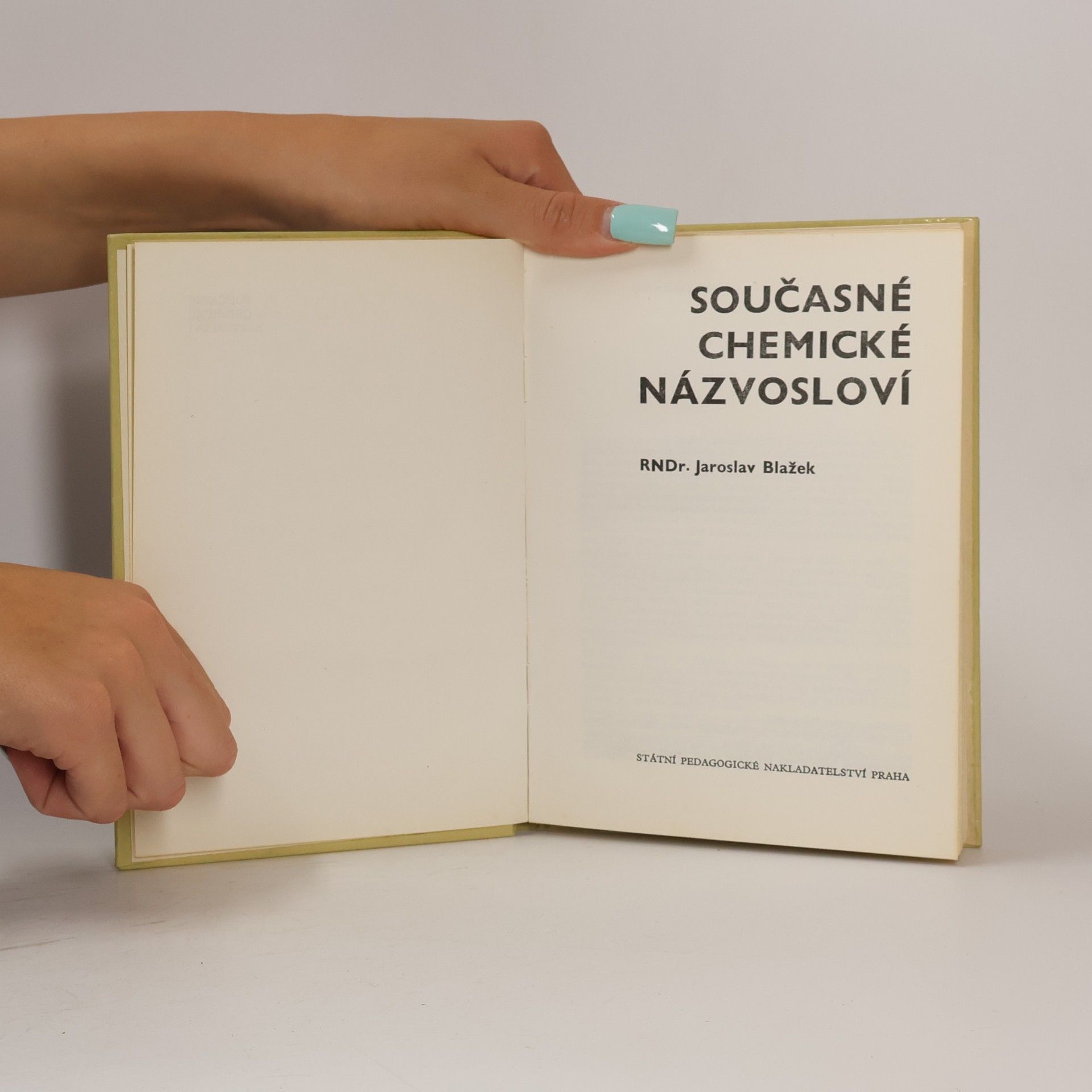 Jaroslav Blažek Současné chemické názvosloví