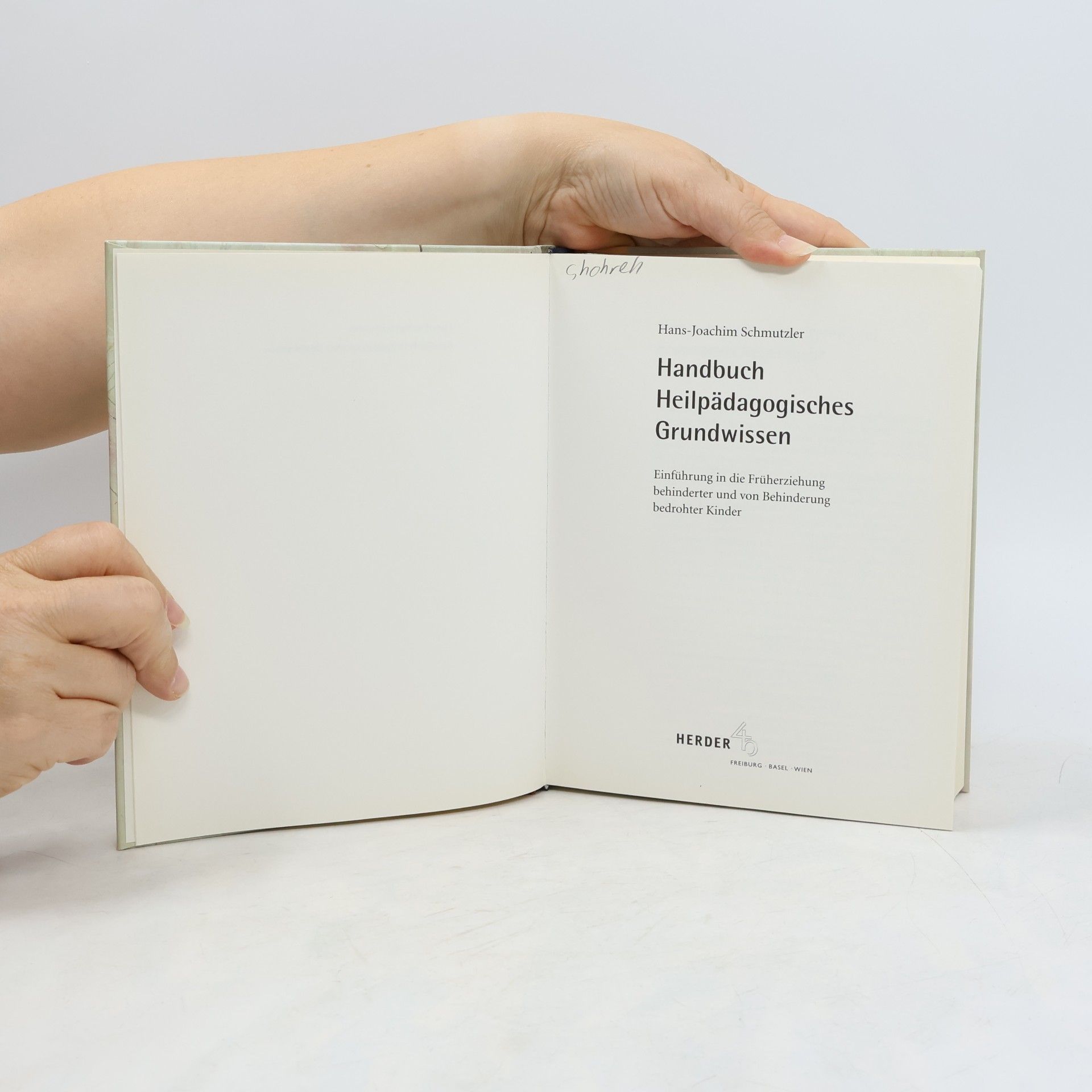 Hans Joachim Schmutzler Handbuch heilpädagogisches Grundwissen