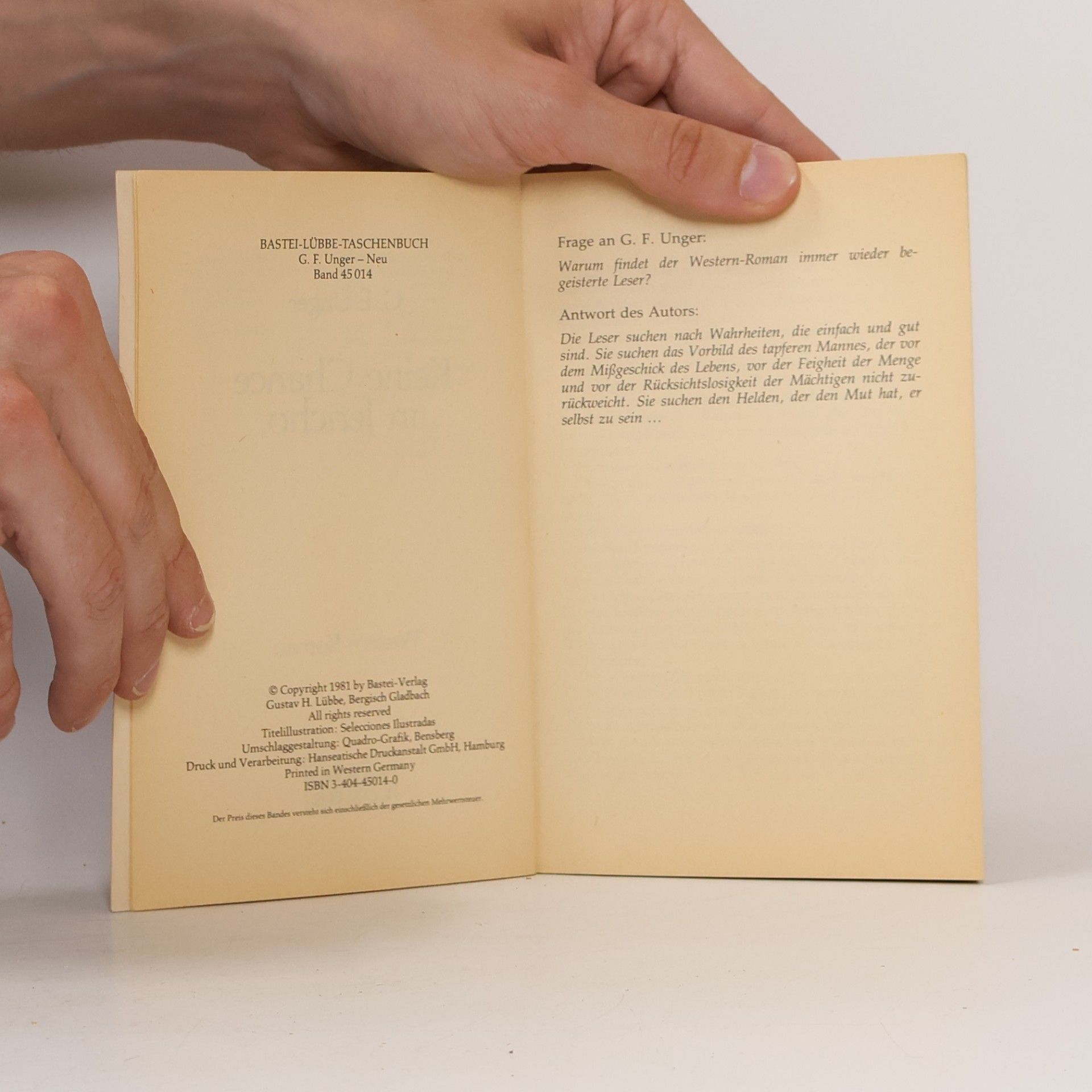 Gert F. Unger Keine Chance in Jericho