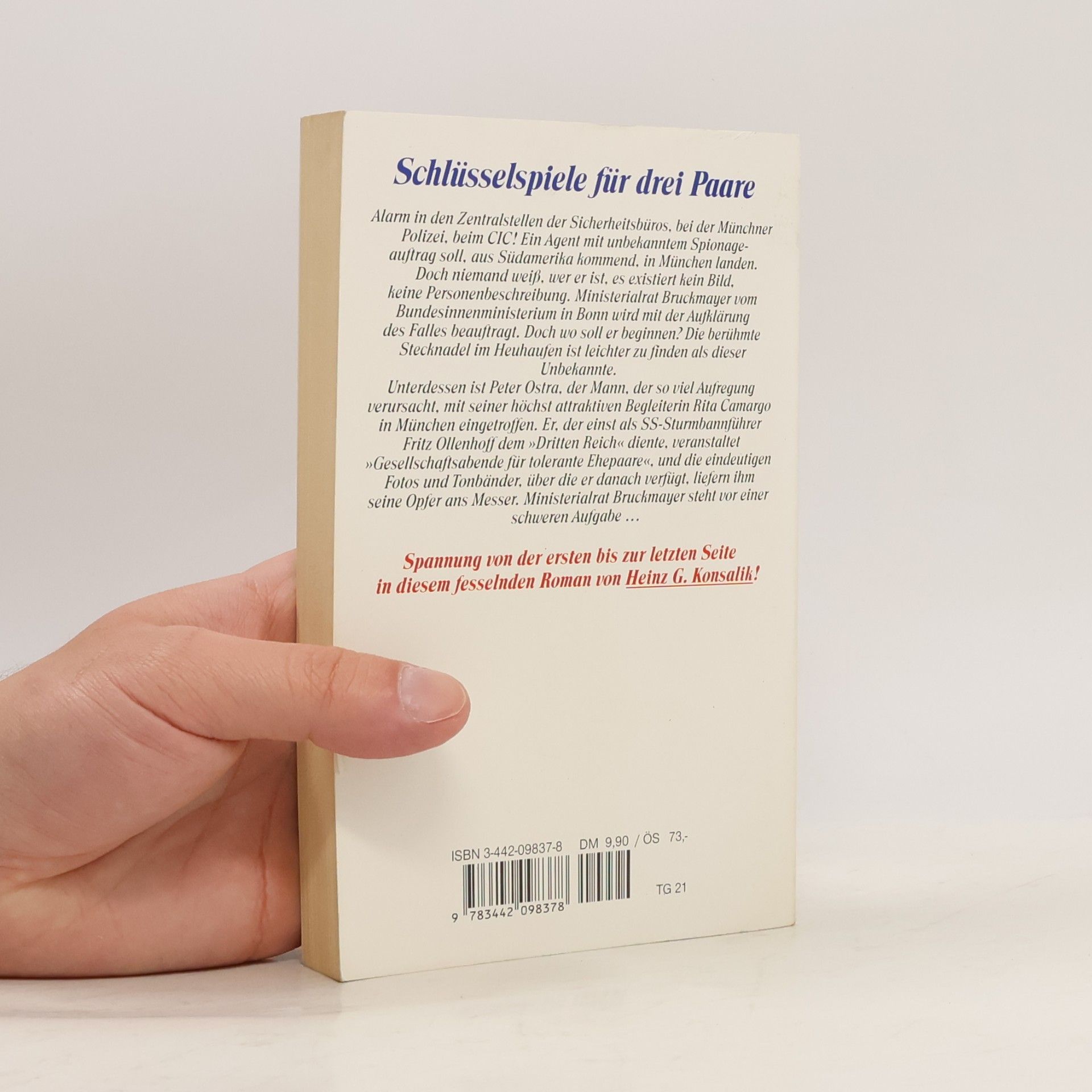 Heinz Günther Konsalik Schlüsselspiele für drei Paare