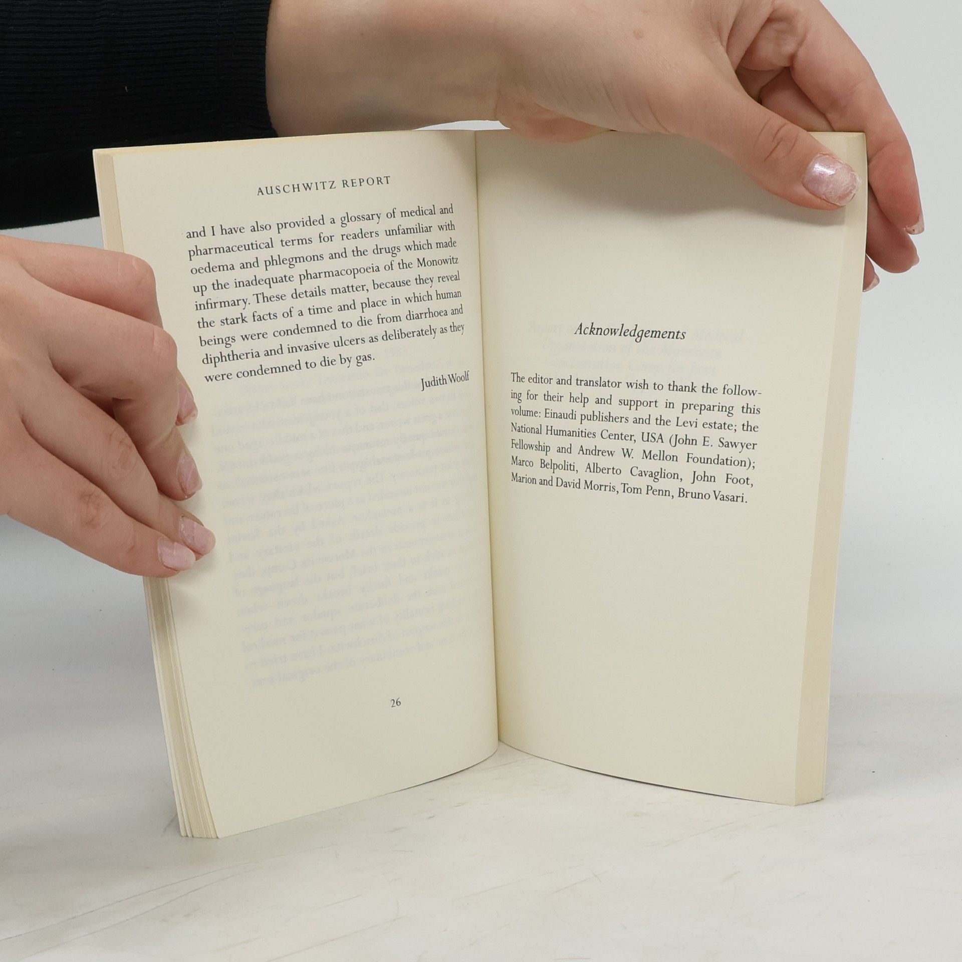 Primo Levi Auschwitz Report