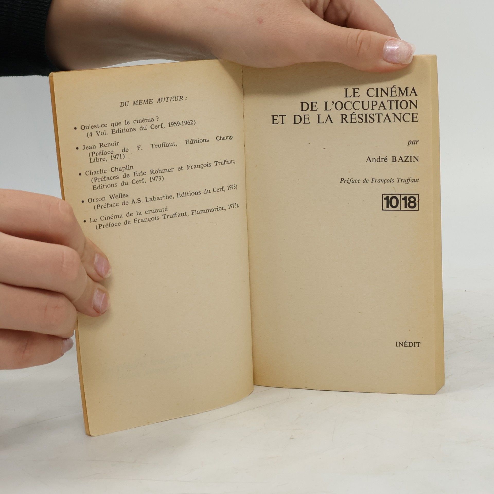 André Bazin Le cinéma de l'occupation et de la résistance