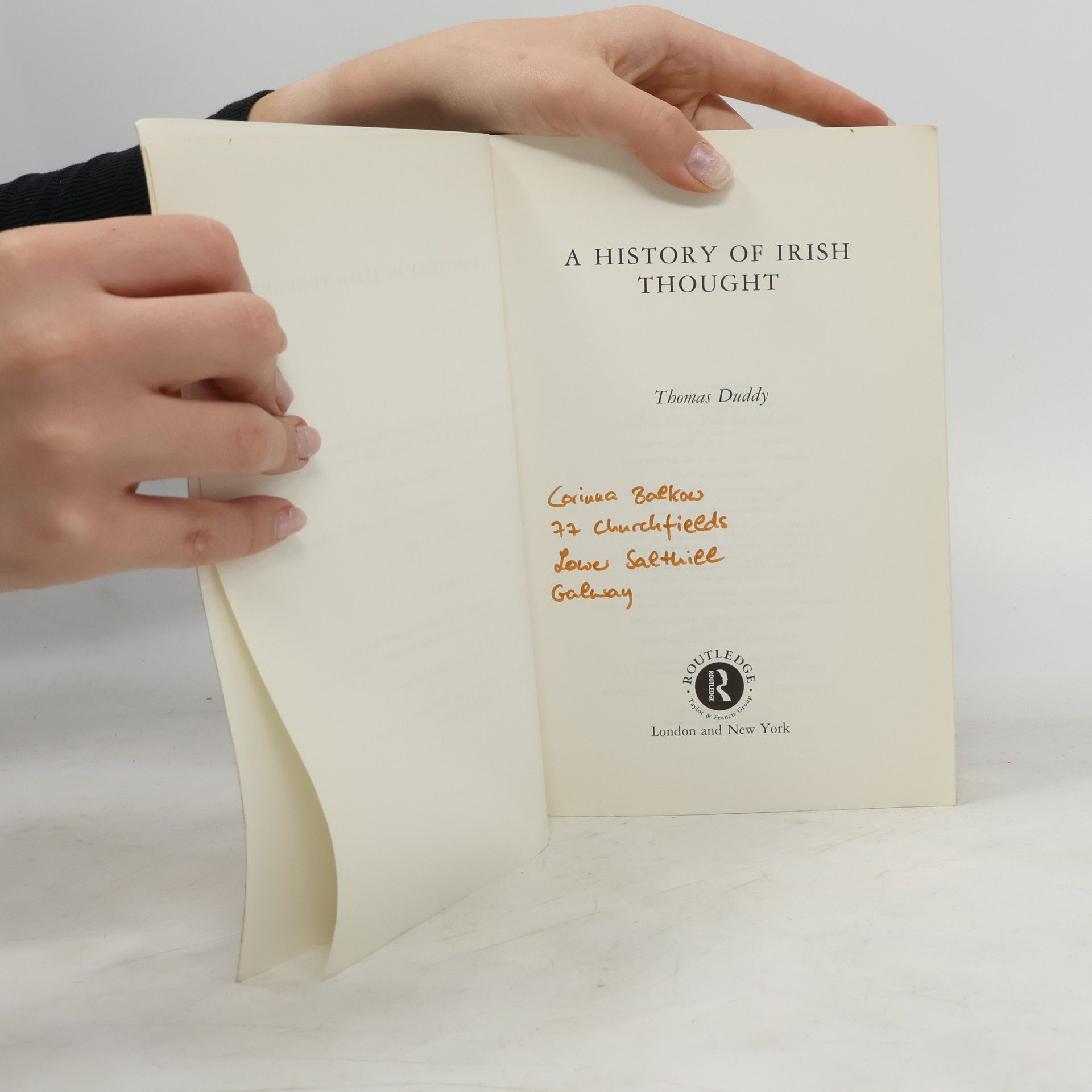 Thomas Duddy A History of Irish Thought