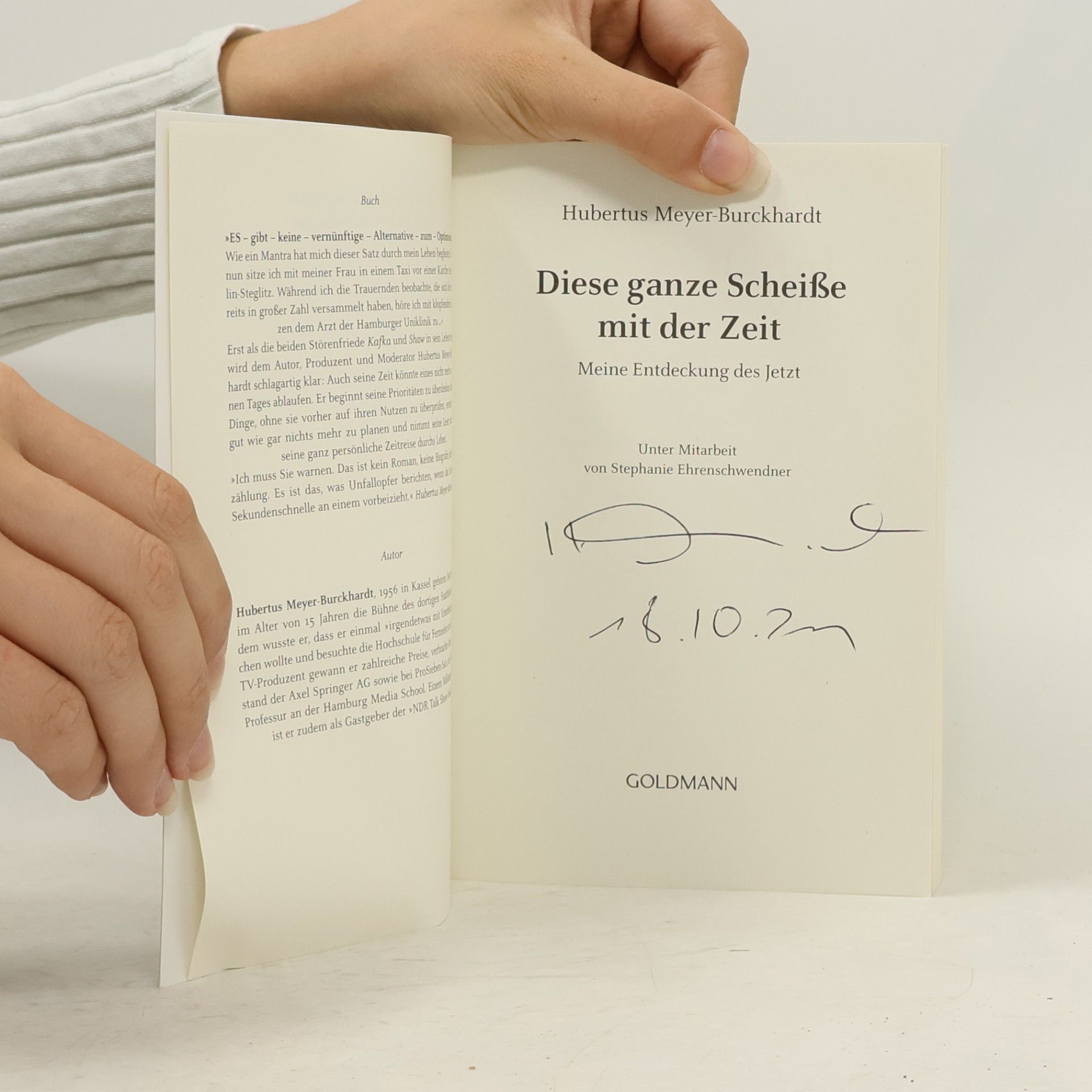 Hubertus Meyer-Burckhardt Diese ganze Scheiße mit der Zeit