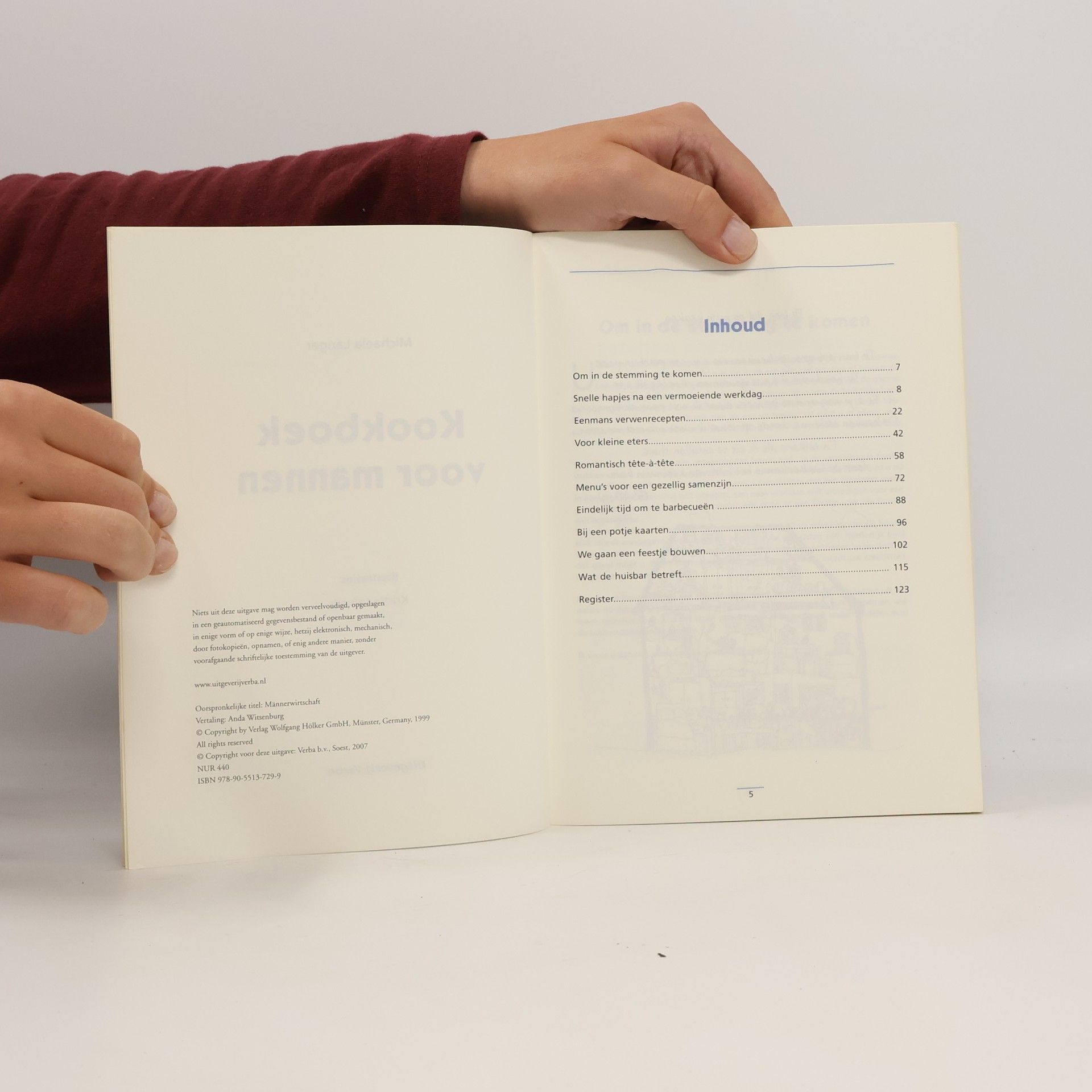 Michaela Langer Kookboek voor mannen. Het kookboek voor hongerige mannen