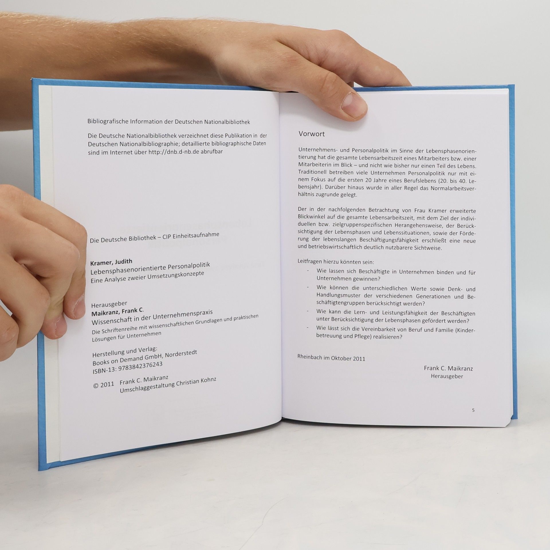 Judith Kramer Wissenschaft in der Unternehmenspraxis: Lebensphasenorientierte Personalpolitik