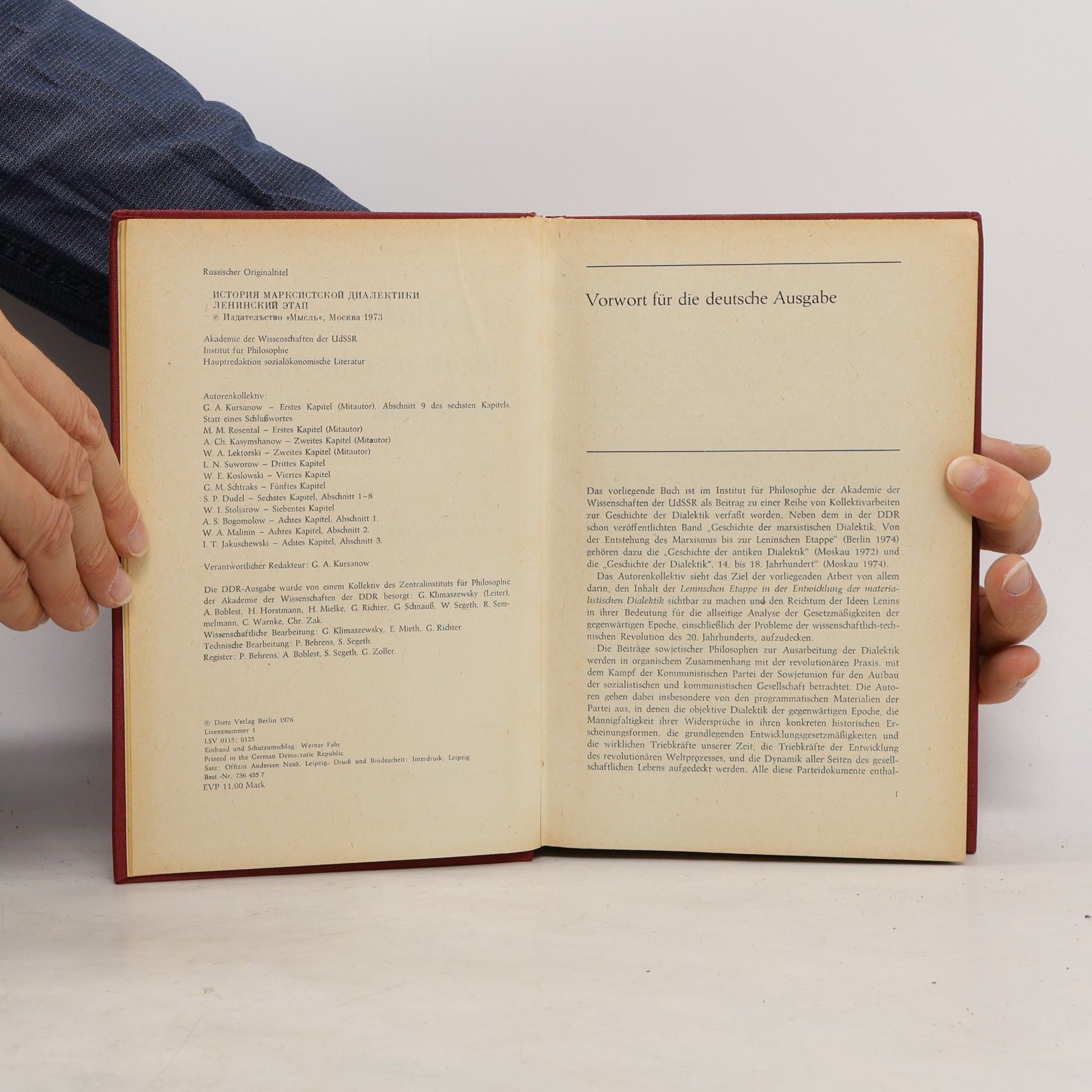 Autorenkollektiv Geschichte der marxistischen Dialektik